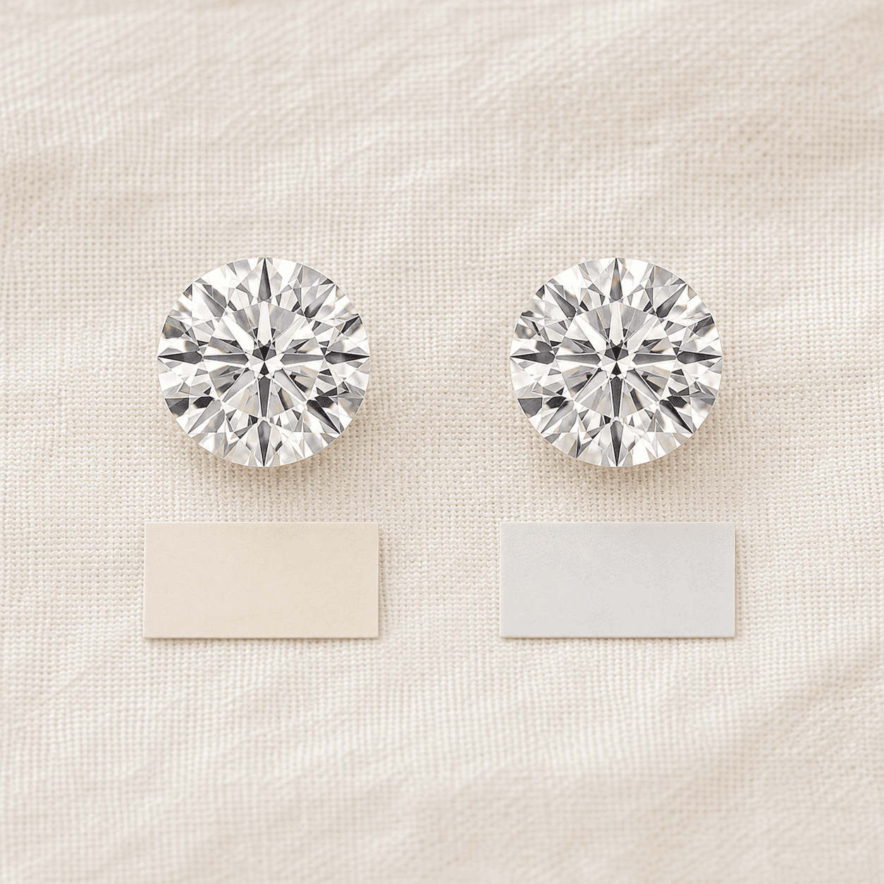 Natural and lab-grown diamonds side-by-side at ATL Luxury Jewelers Atlanta