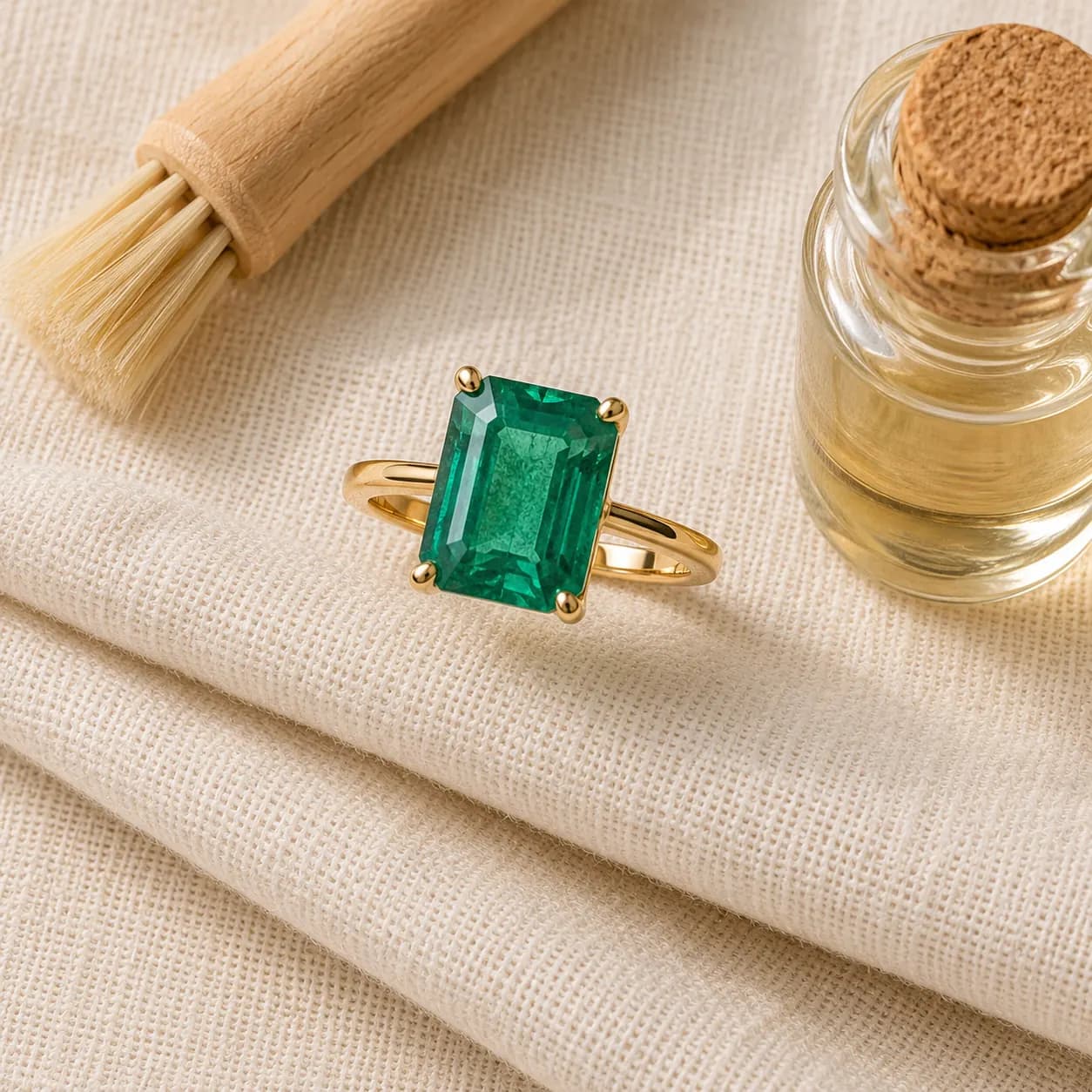 Emerald jewelry care cleaning storage at ATL Luxury Jewelry Atlanta