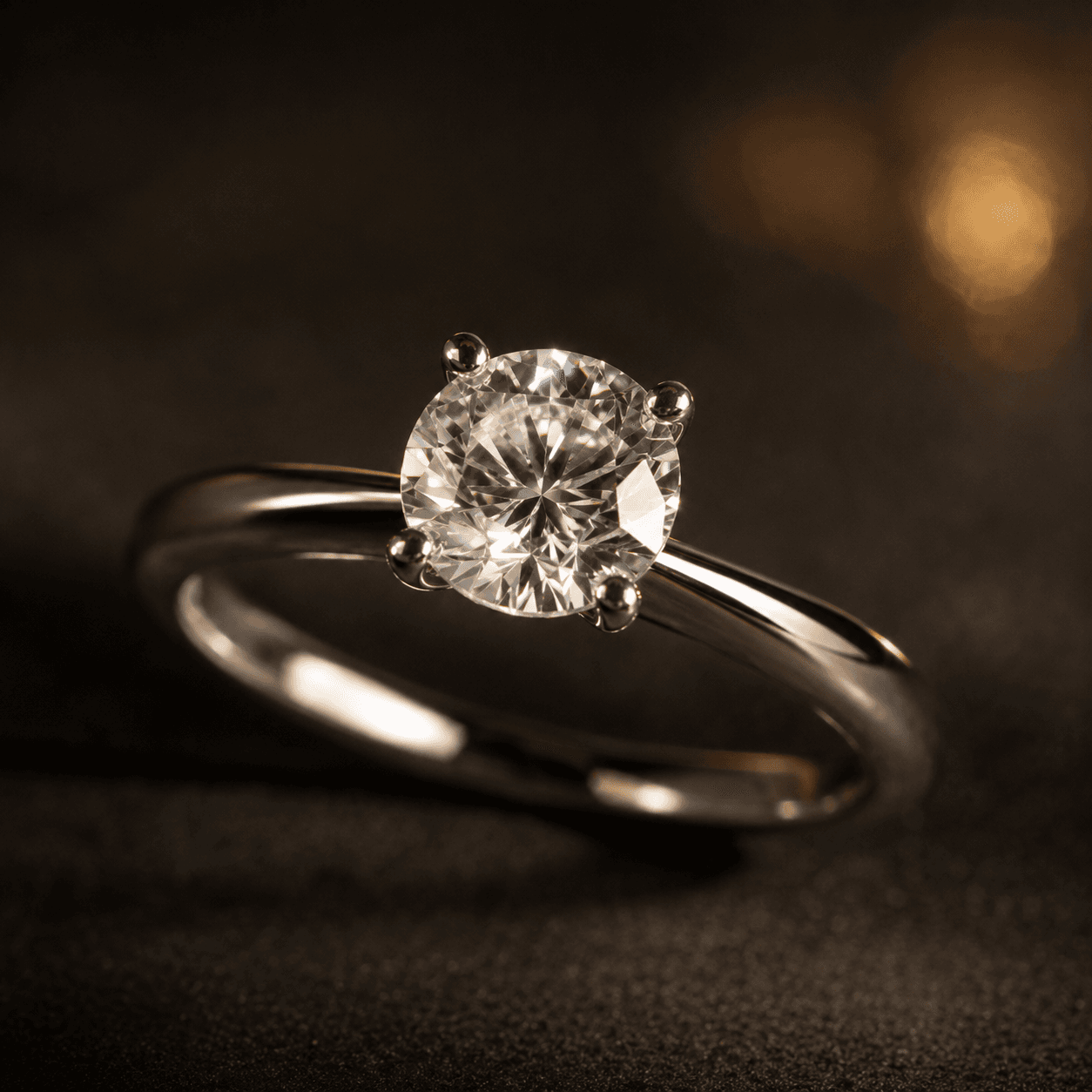 Lab-grown diamond solitaire engagement ring in platinum at ATL Luxury Jewelers Atlanta