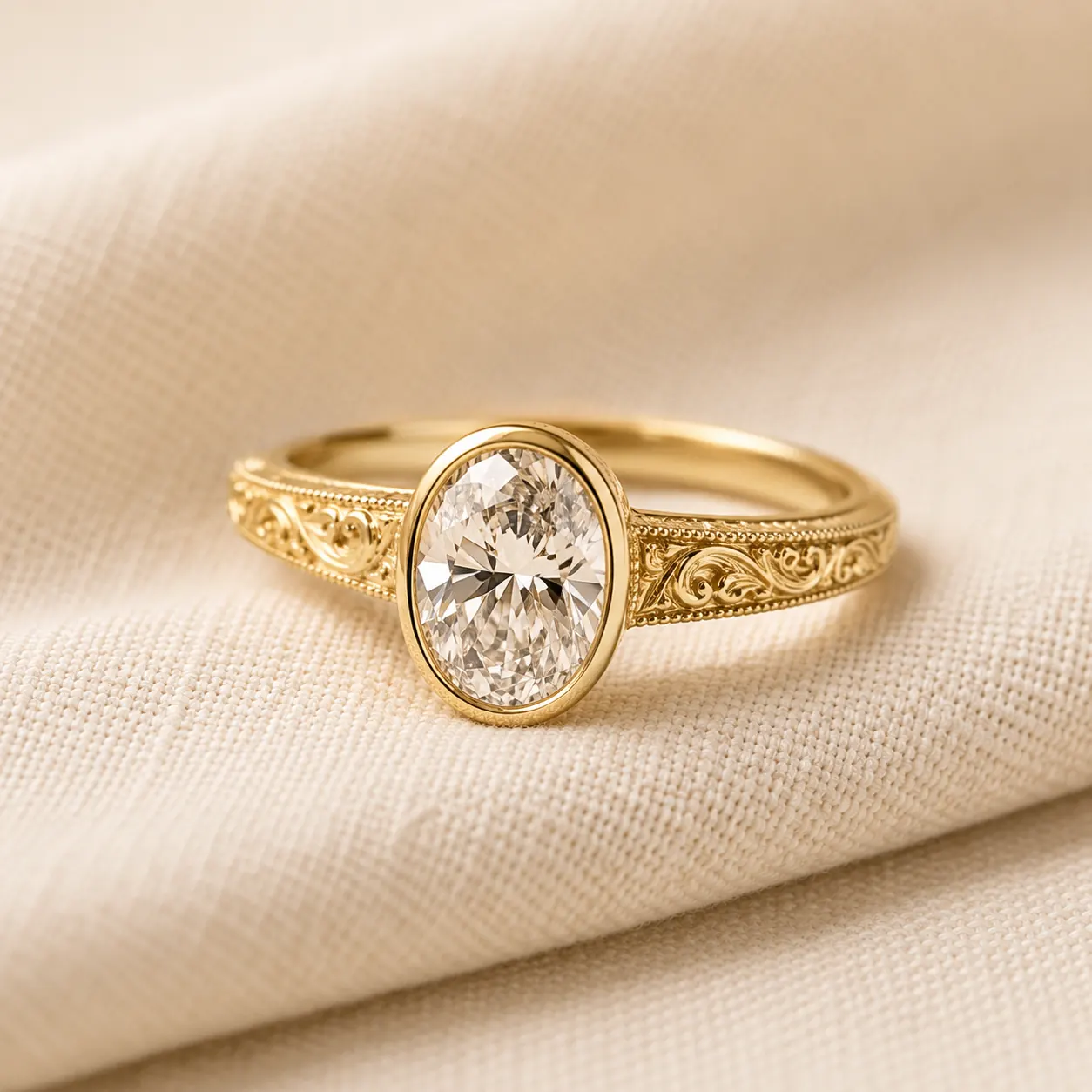 Custom engagement ring CAD design and finished piece at ATL Luxury Jewelers Atlanta
