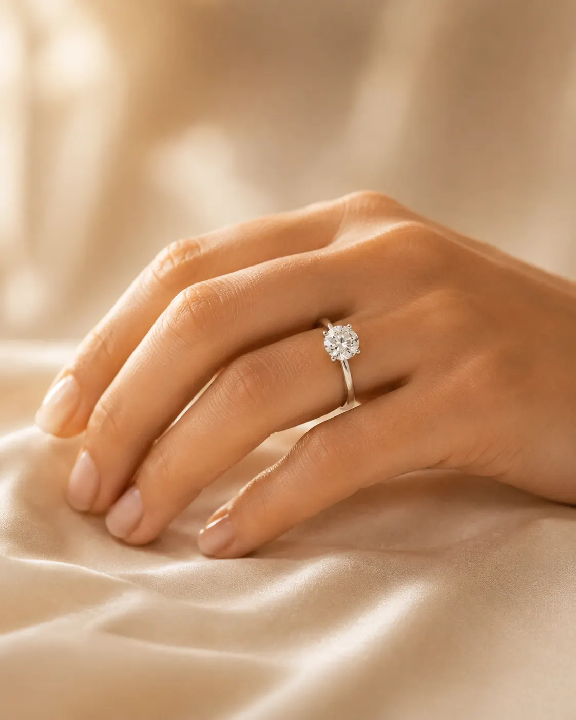 Engagement ring on hand at ATL Luxury Jewelers