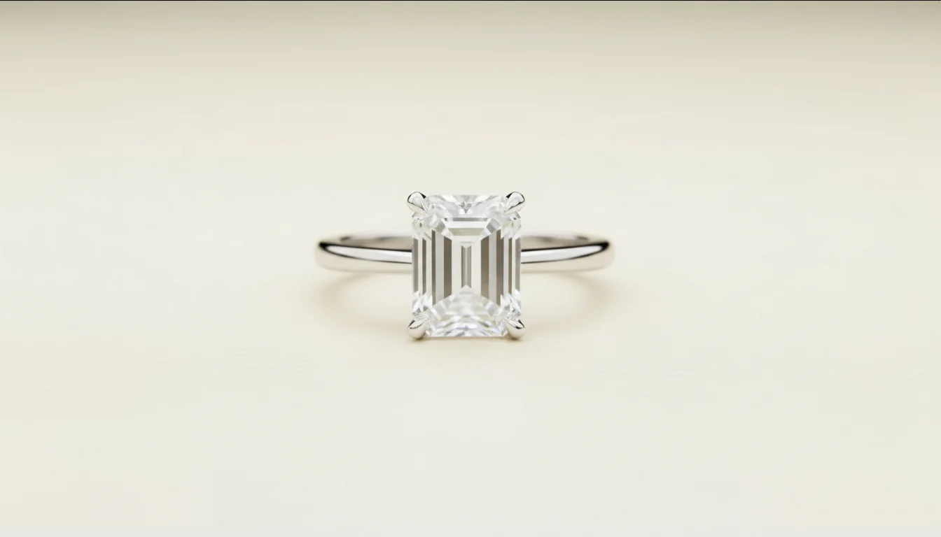 Emerald cut diamond