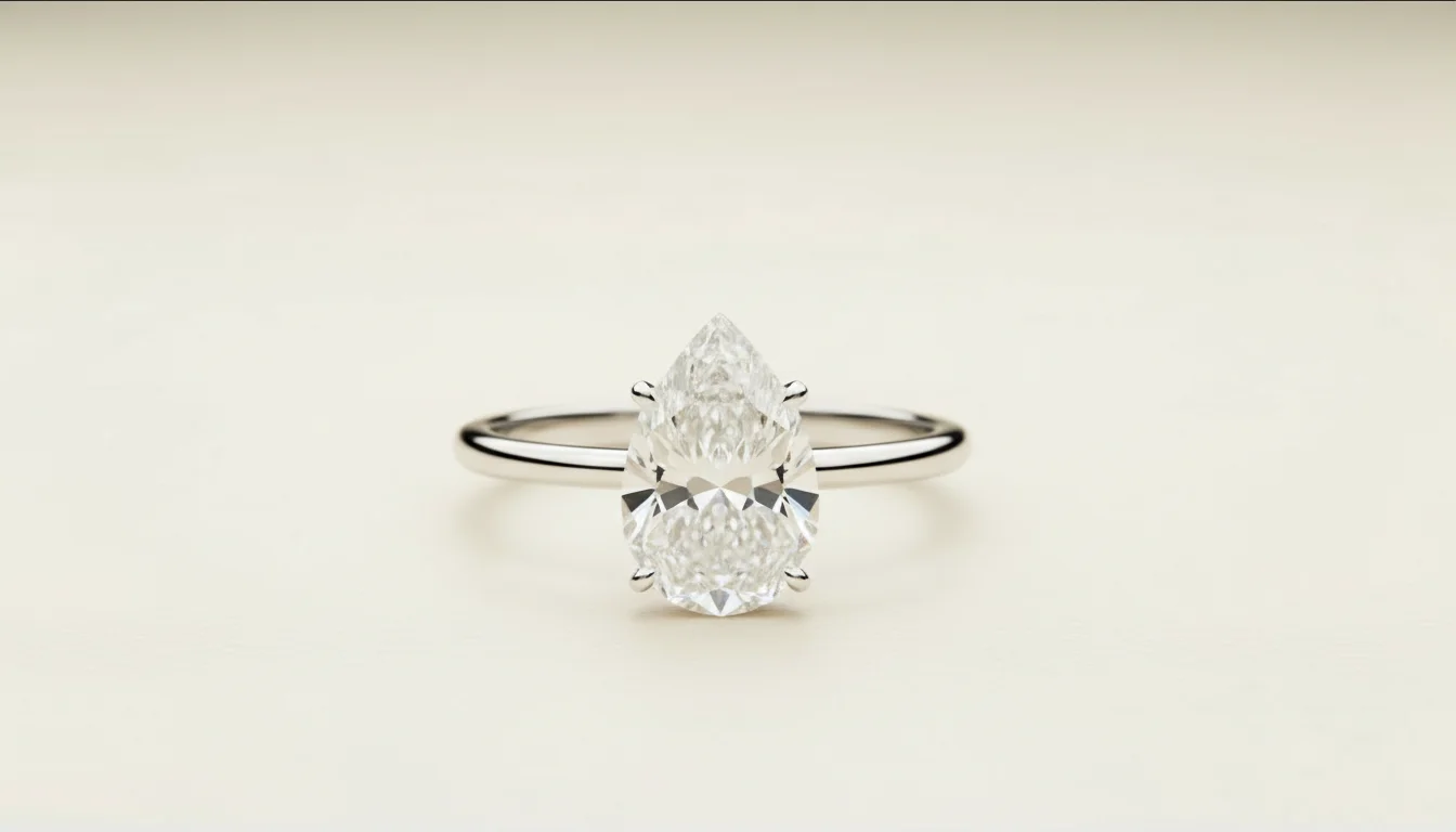 Pear cut diamond