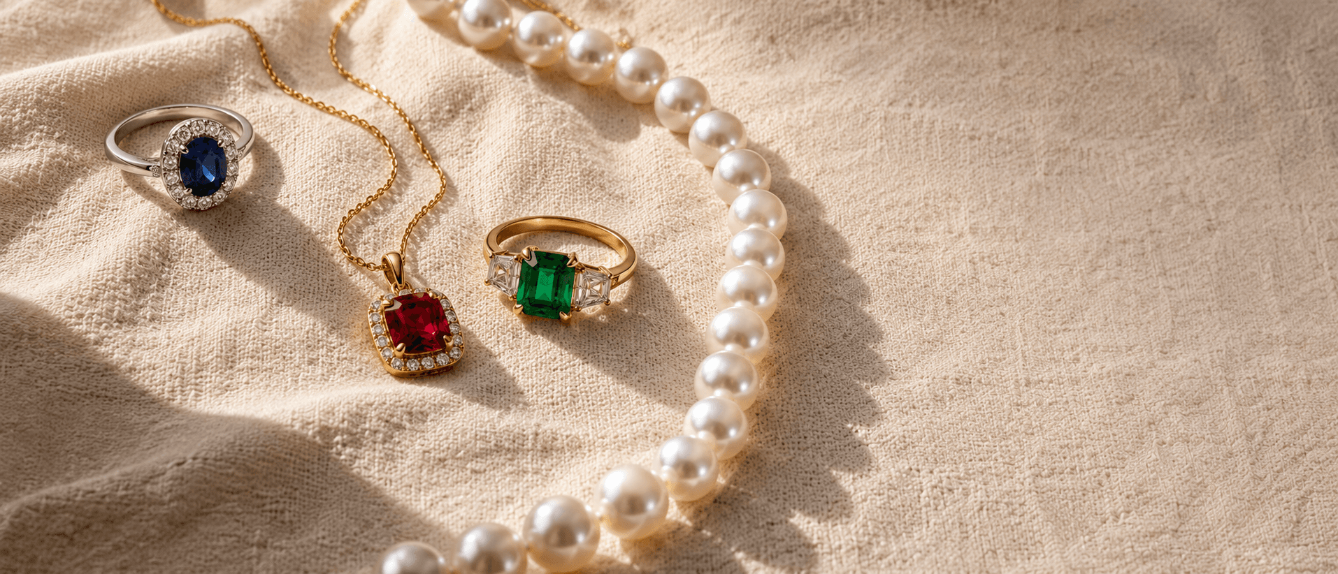 Sapphire, ruby, emerald, and pearl jewelry at ATL Luxury Jewelers Atlanta