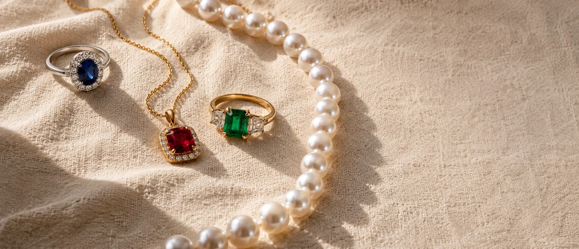 Sapphire, ruby, emerald, and pearl jewelry at ATL Luxury Jewelers Atlanta