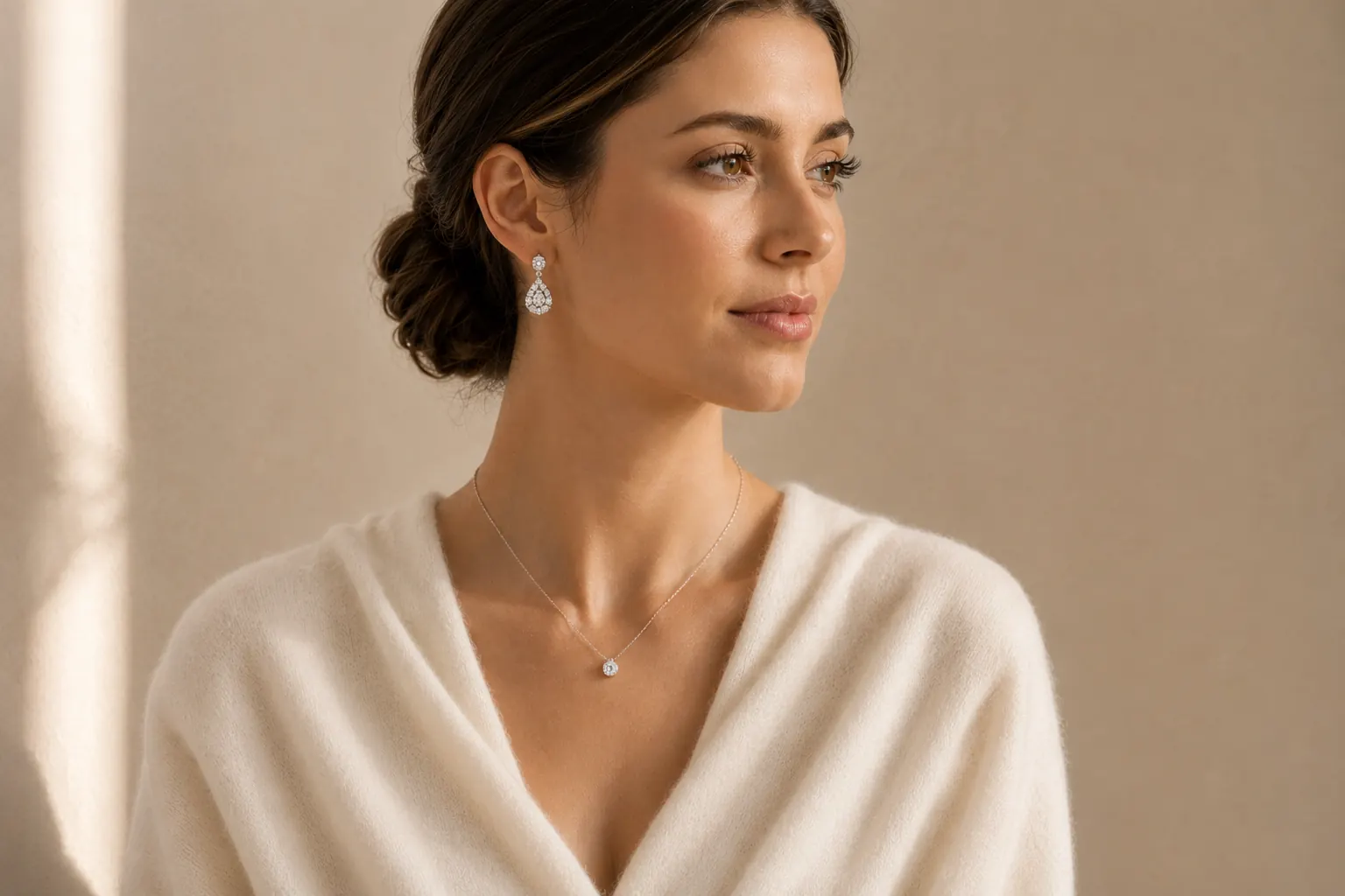 Holiday jewelry gift worn at ATL Luxury Jewelry Atlanta showroom