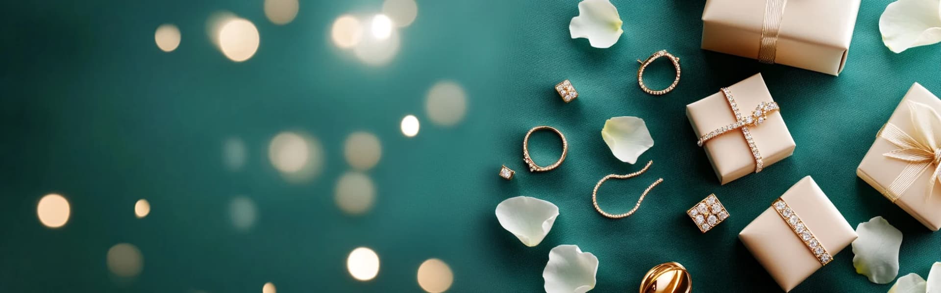Hands exchanging a wrapped jewelry gift