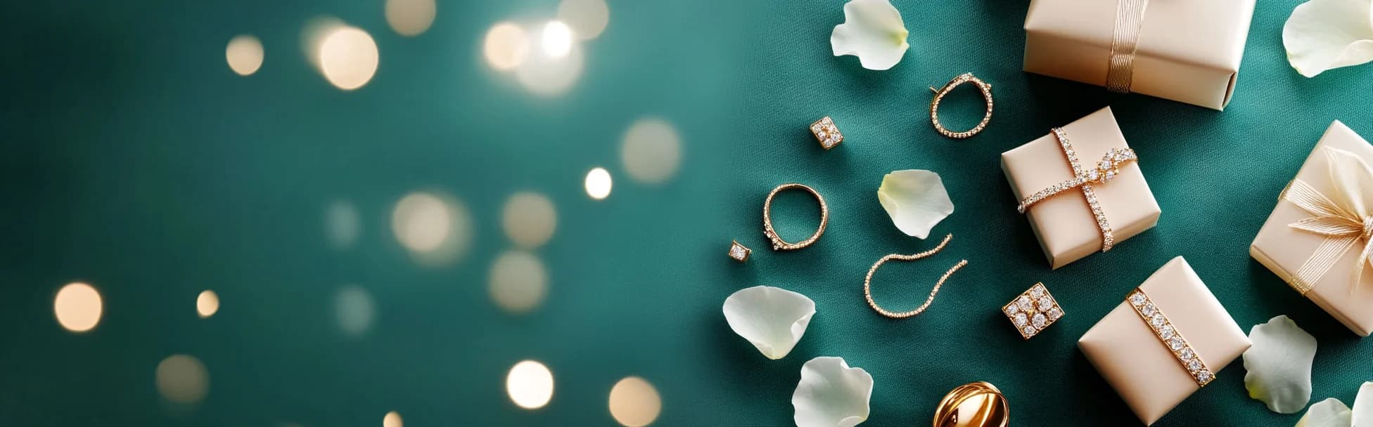 Hands exchanging a wrapped jewelry gift
