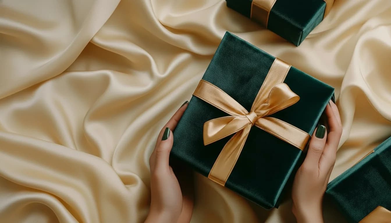 Jewelry gift box held in hands at ATL Luxury Jewelry Atlanta