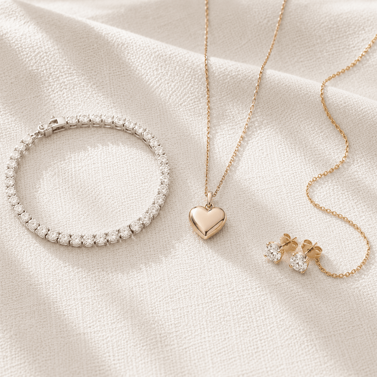 Three jewelry gift categories — milestone diamond, romantic gesture, daily-wear classic at ATL Luxury Jewelers