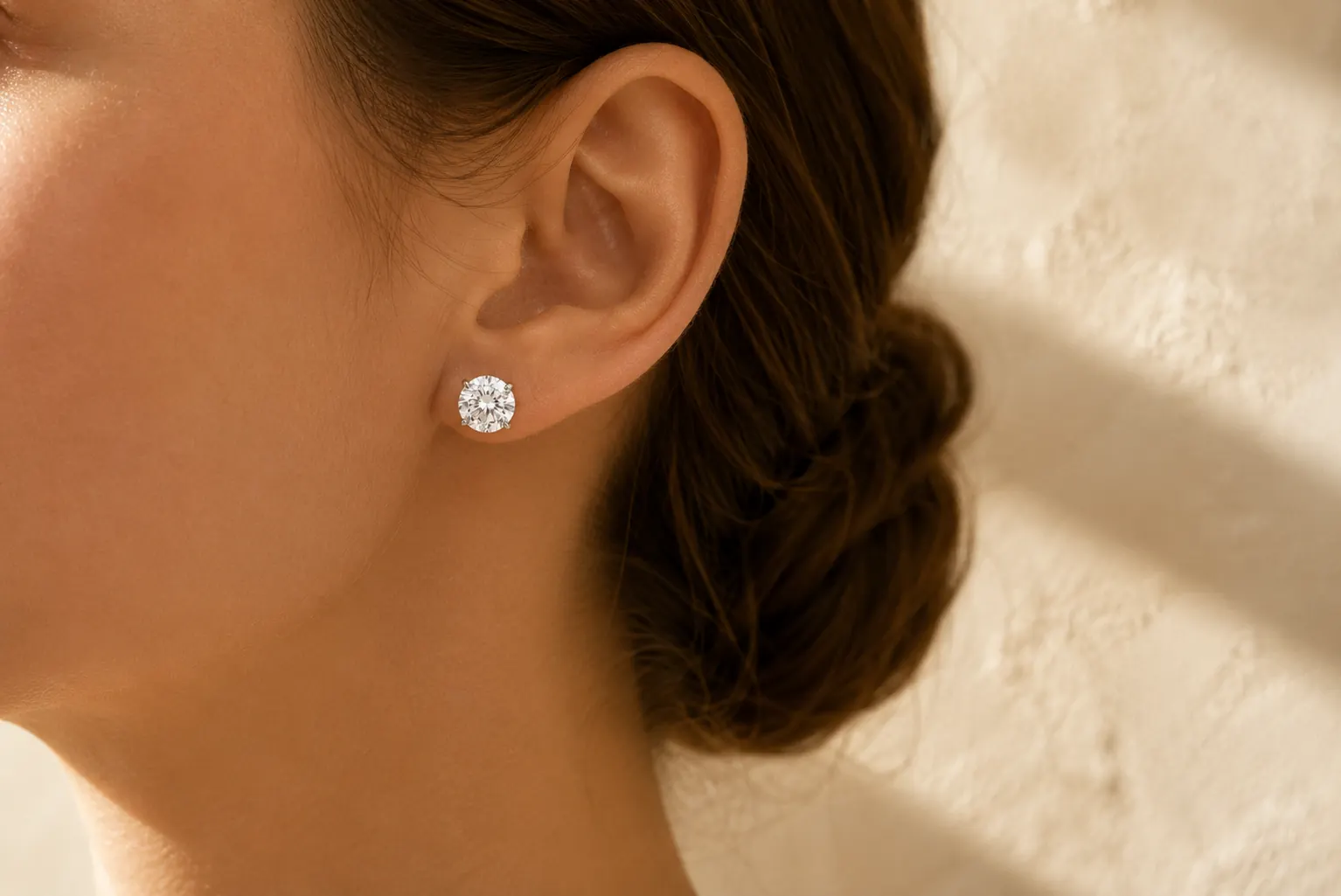 Lab-grown diamond jewelry worn at ATL Luxury Jewelry showroom