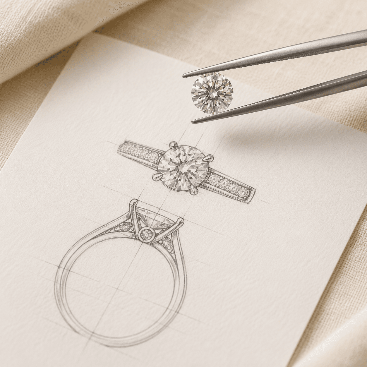 Build your own ring with loose diamond process at ATL Luxury Jewelers Atlanta