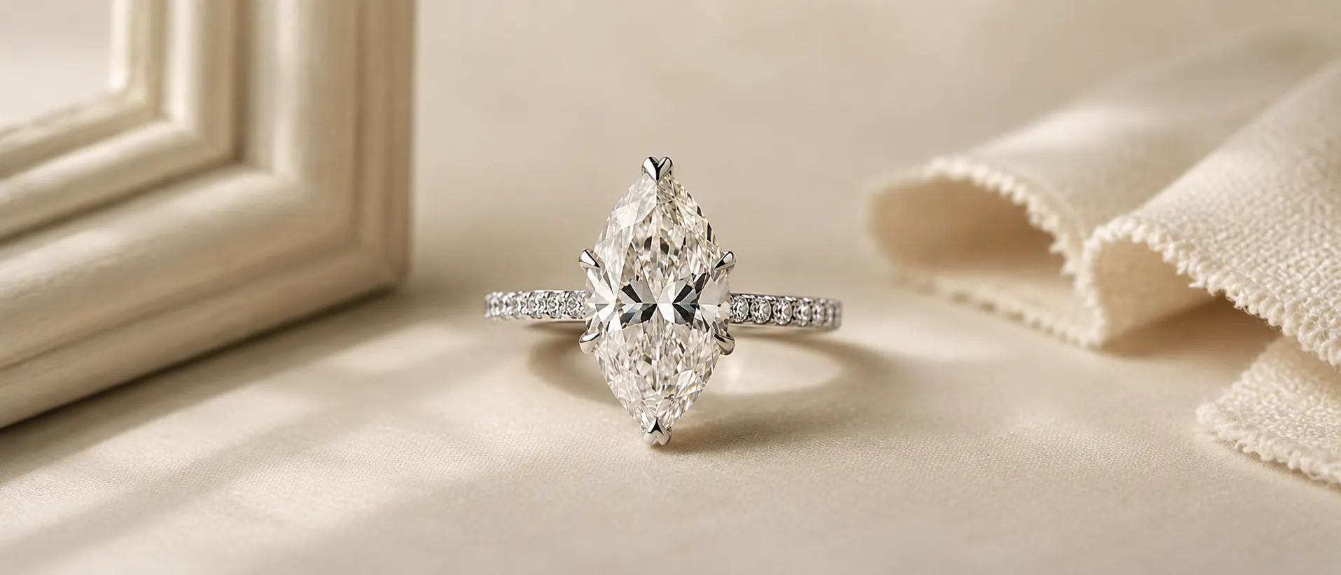 Marquise cut lab grown diamond