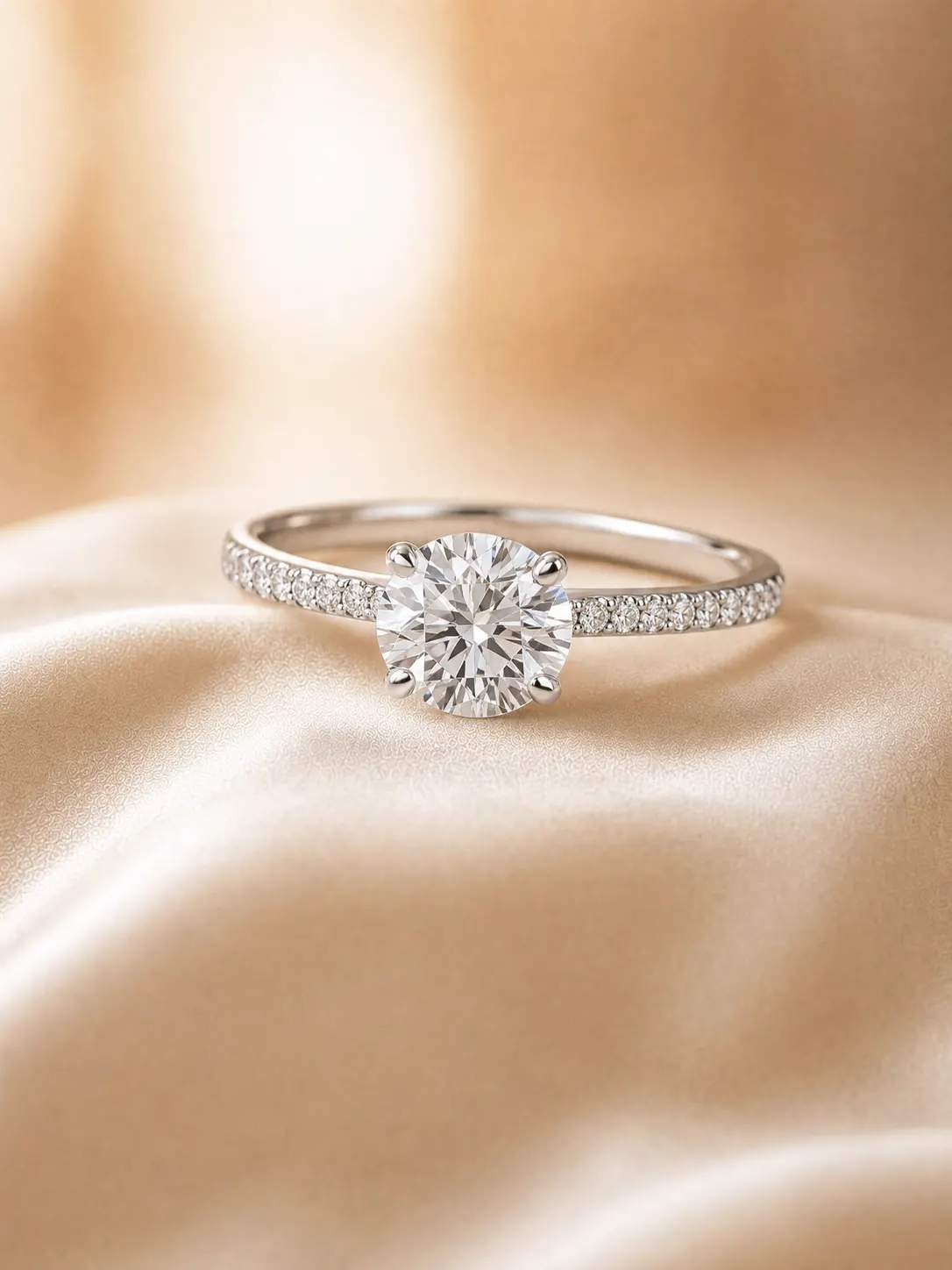 Pavé & Hidden Halo engagement ring
