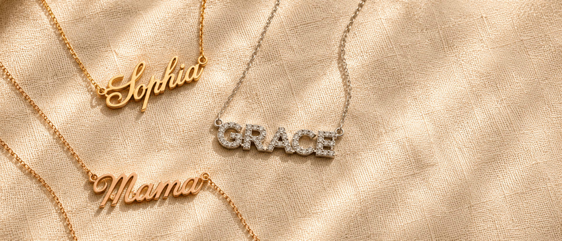 Custom word and letter jewelry at ATL Luxury Jewelers Atlanta