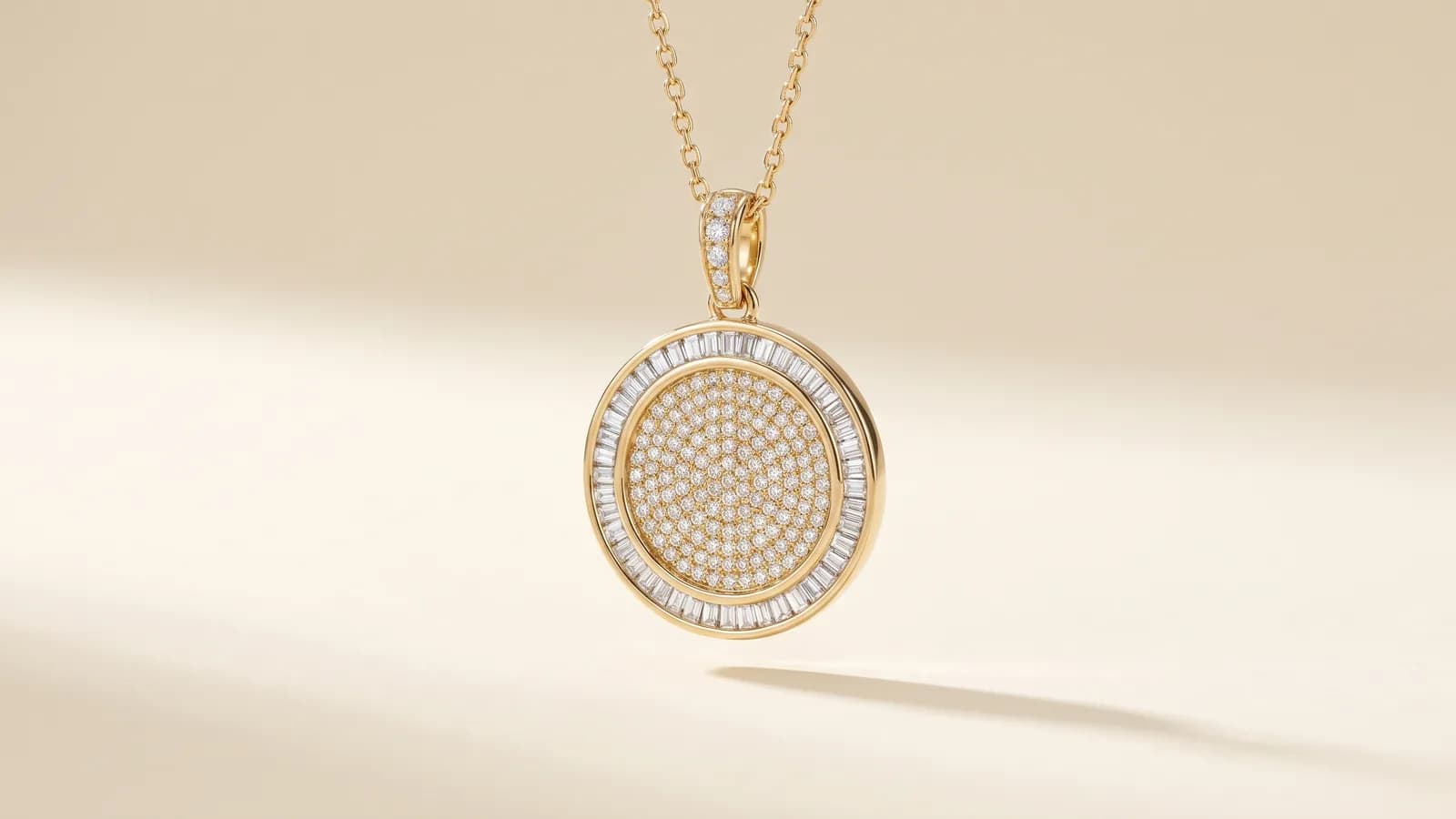 Design prototype — a rendering of a custom diamond pendant by ATL Luxury Jewelry, Atlanta
