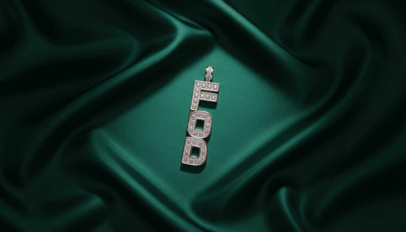 Custom rose gold diamond-encrusted pendant