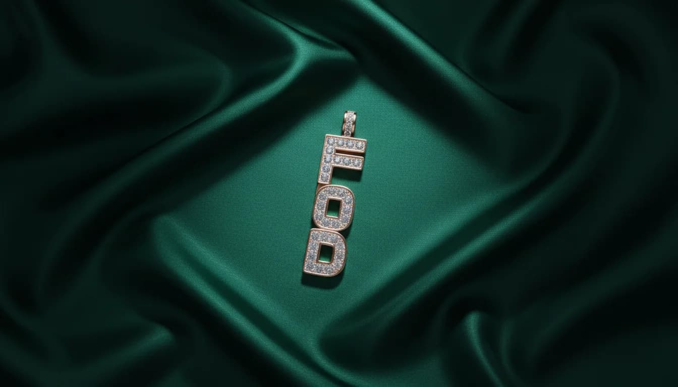 Custom rose-gold diamond-encrusted pendant