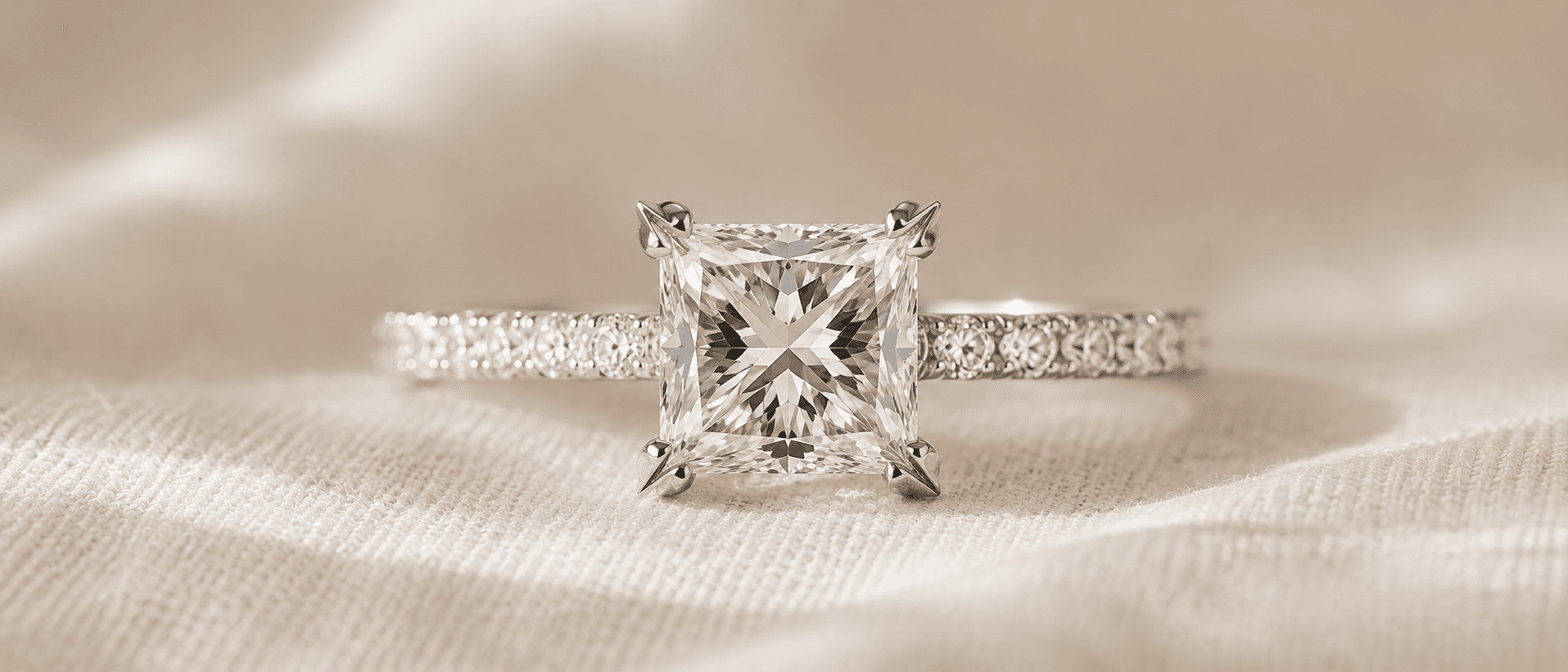 Princess cut lab grown diamond