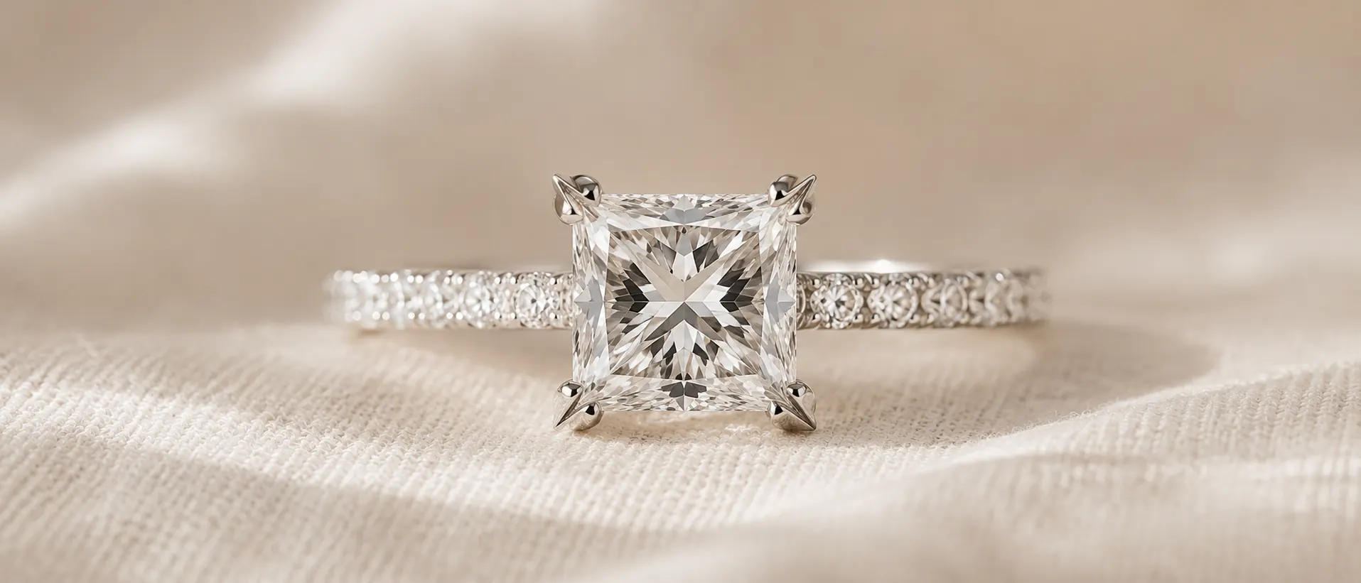 Princess cut lab grown diamond
