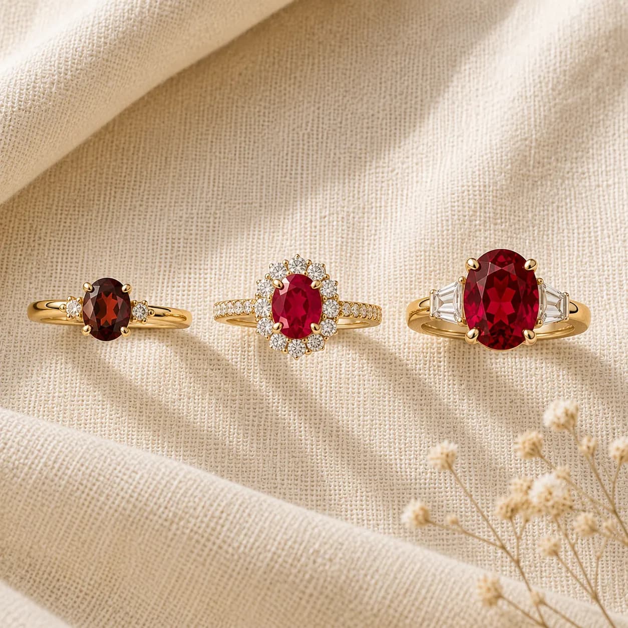 Red gemstone pricing ruby garnet spinel ring engagement at ATL Luxury Jewelry Atlanta