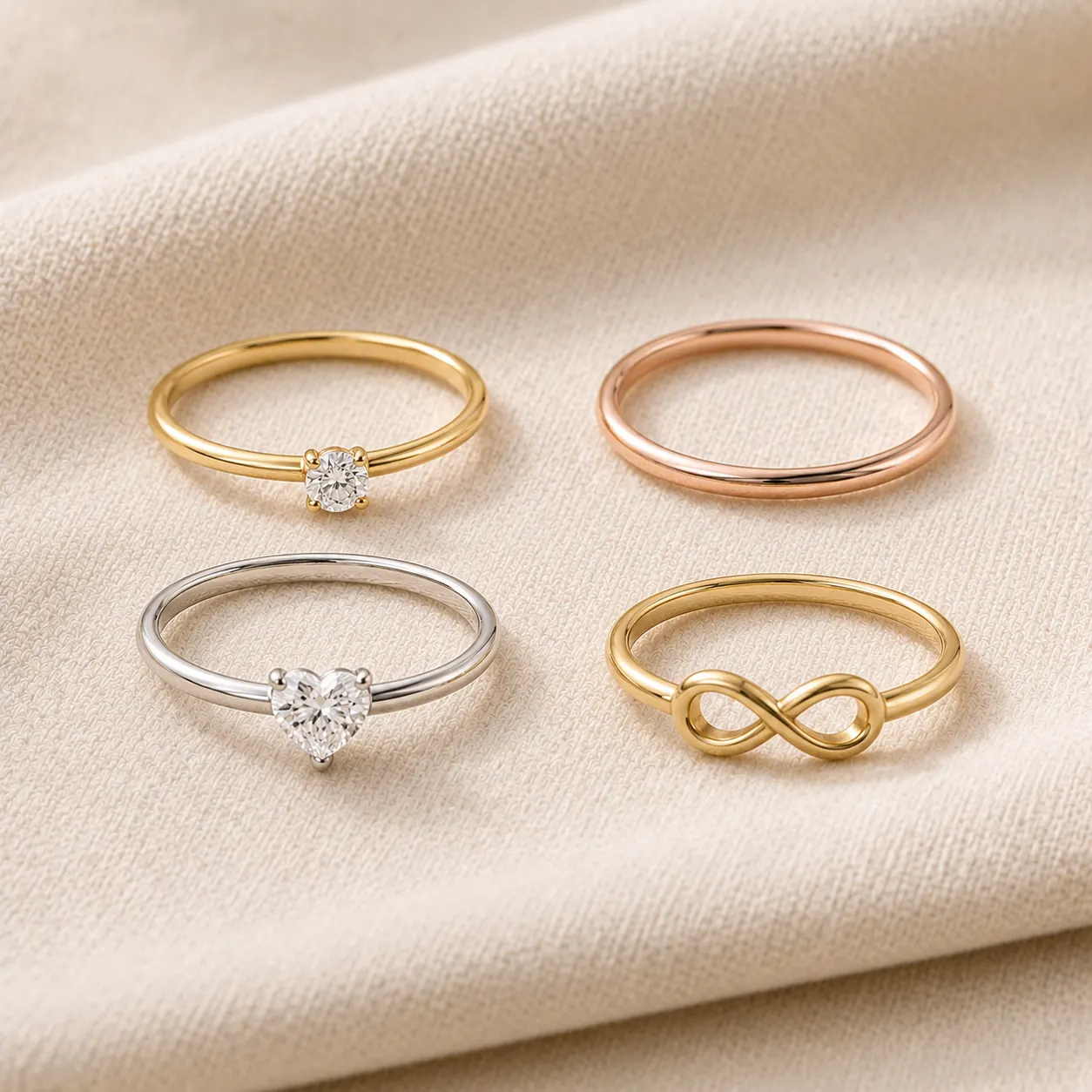 Promise rings collection — diamond promise rings, gold promise rings, heart and infinity promise ring styles at ATL Luxury Jewelry Atlanta