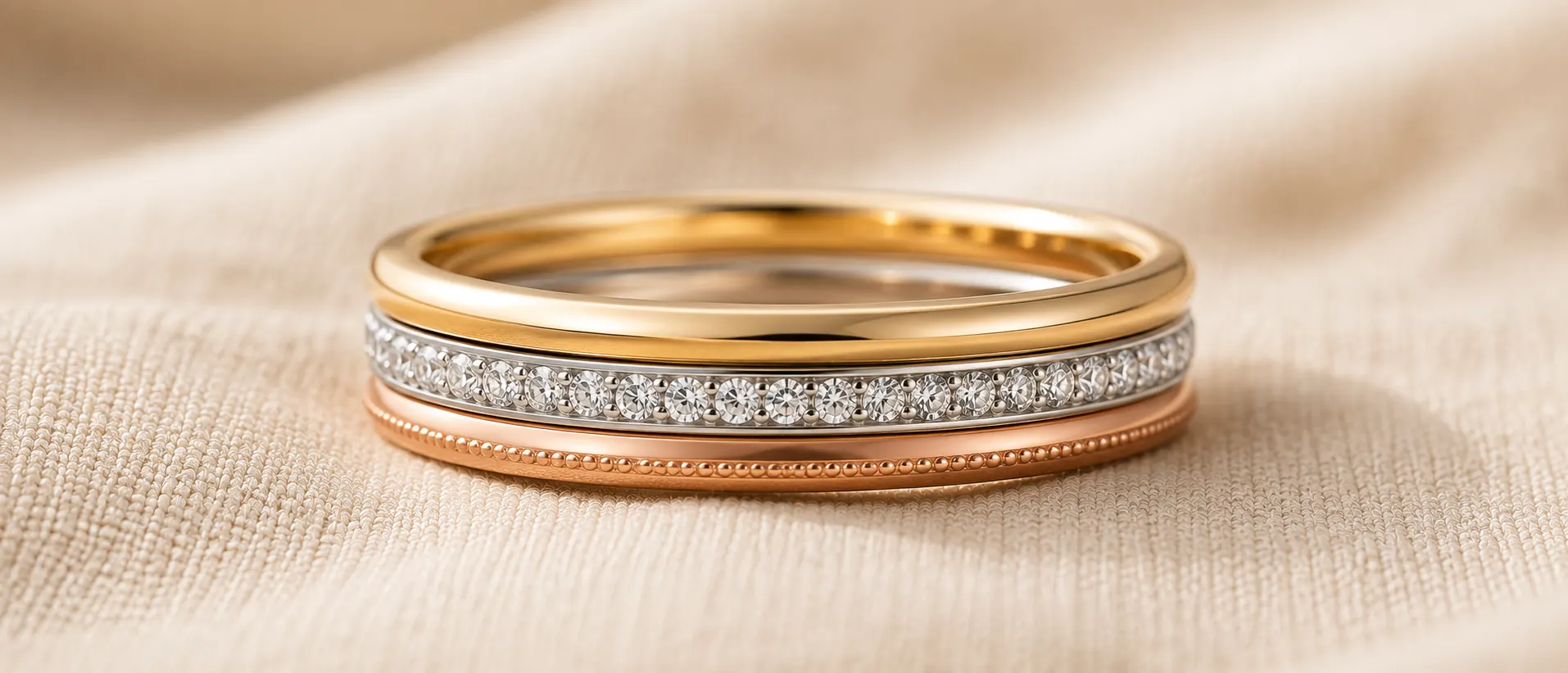 Stackable wedding bands