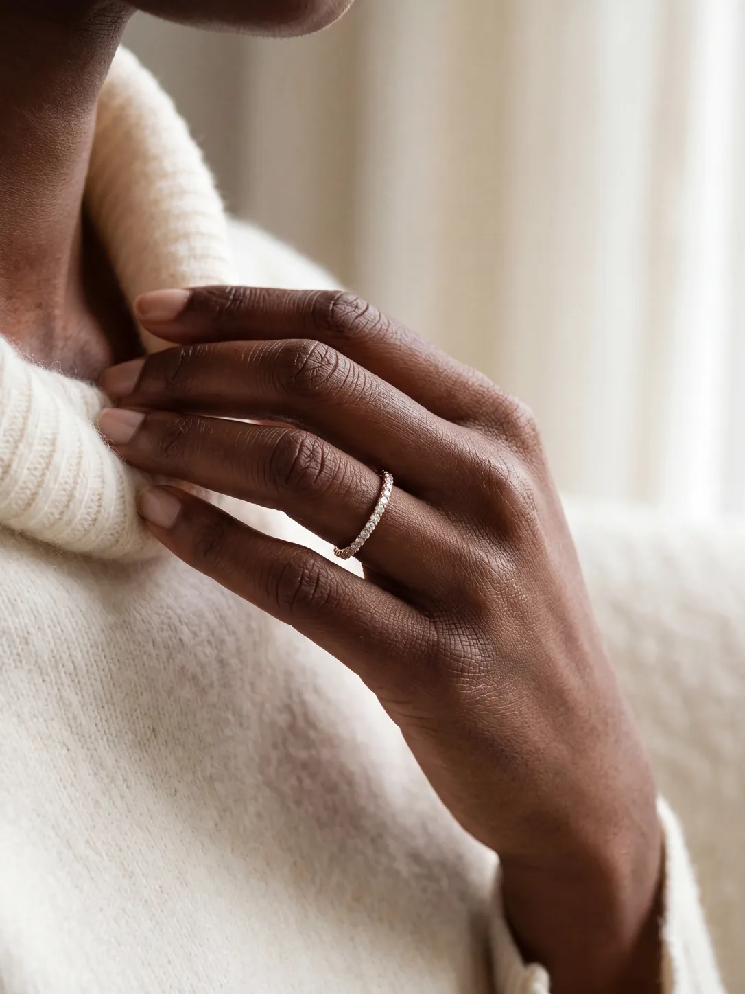Eternity & Anniversary worn on a hand