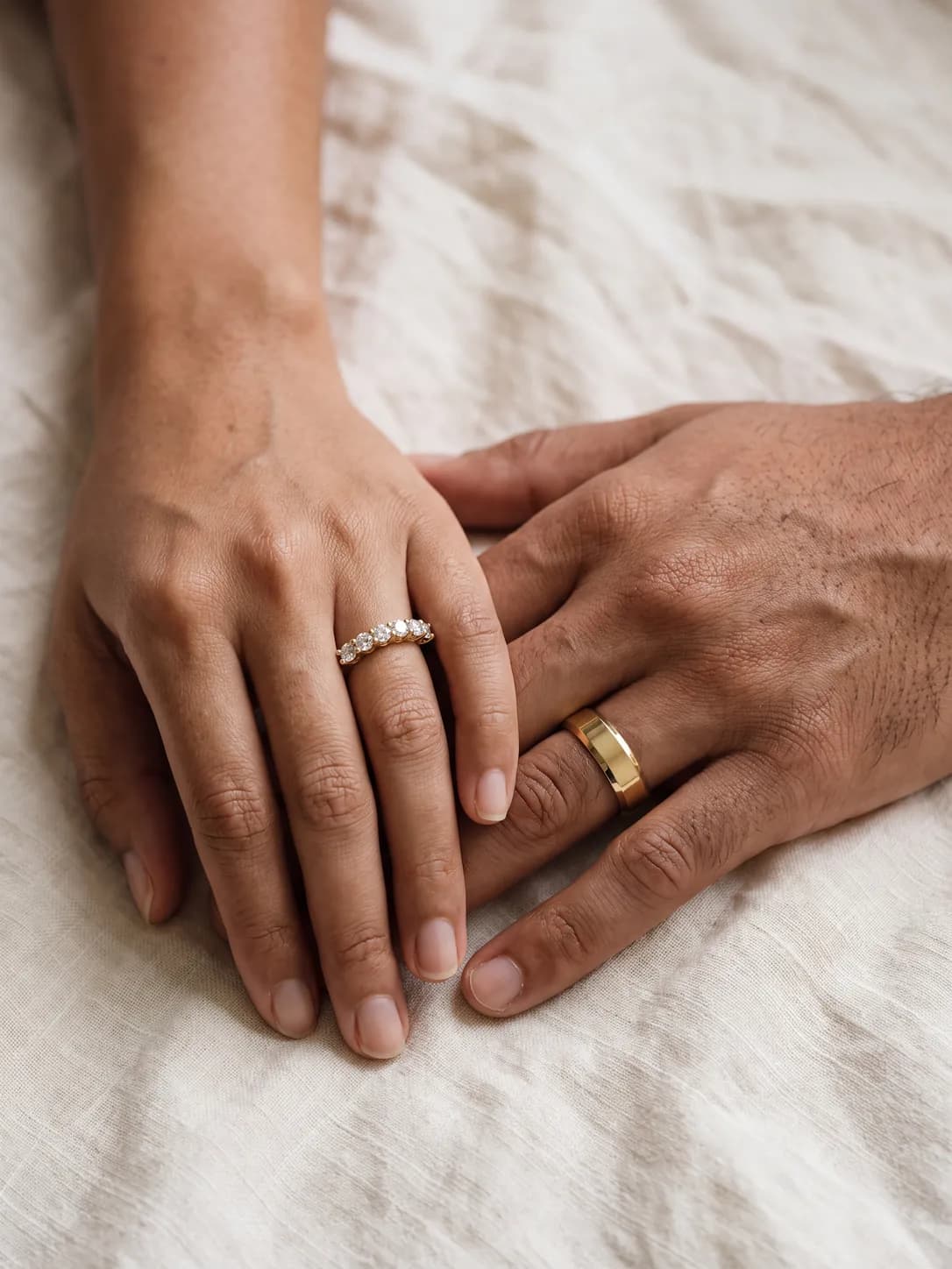 Matching Bands worn on a hand