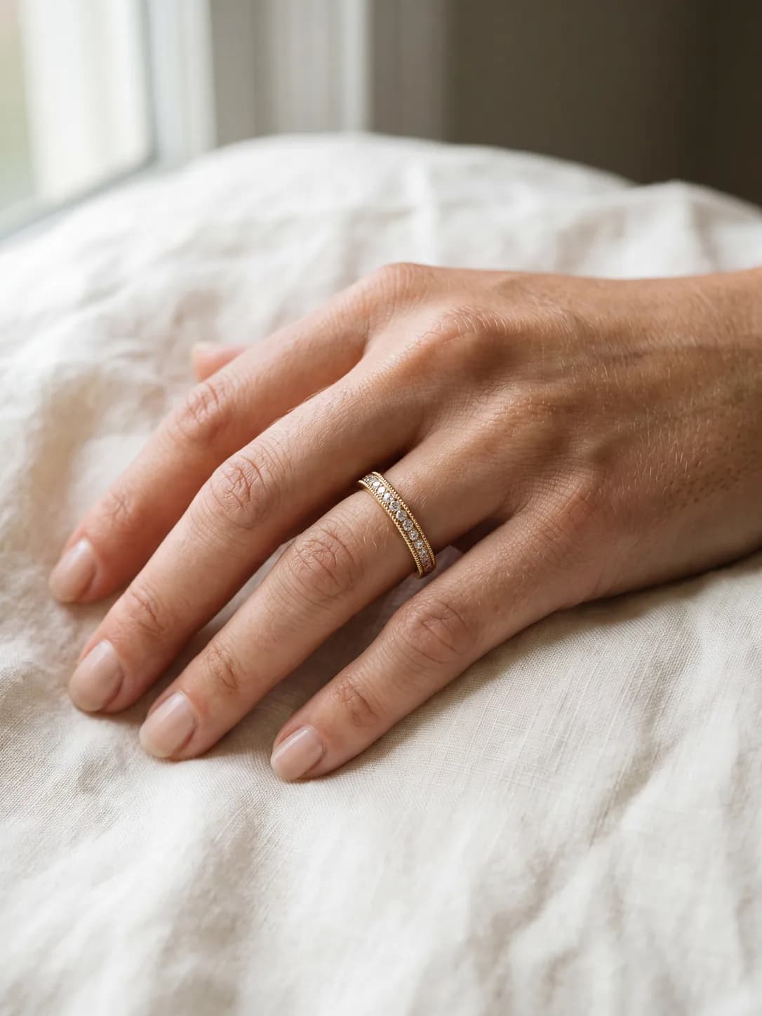 Vintage Bands worn on a hand