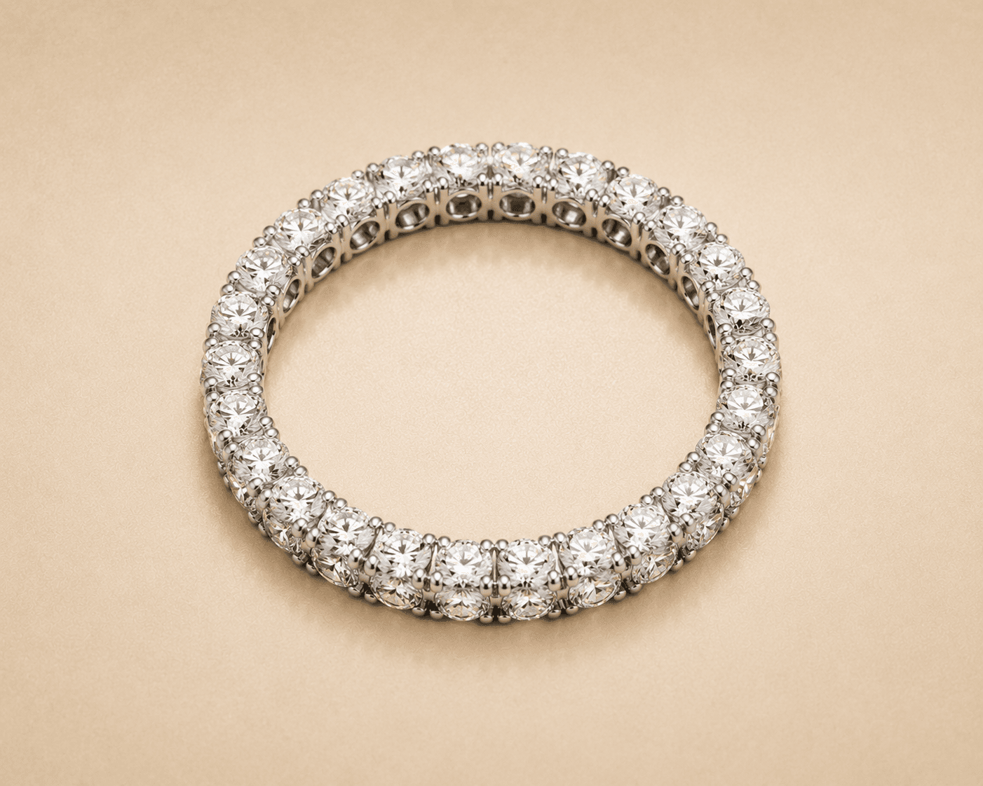 Diamond eternity band detail