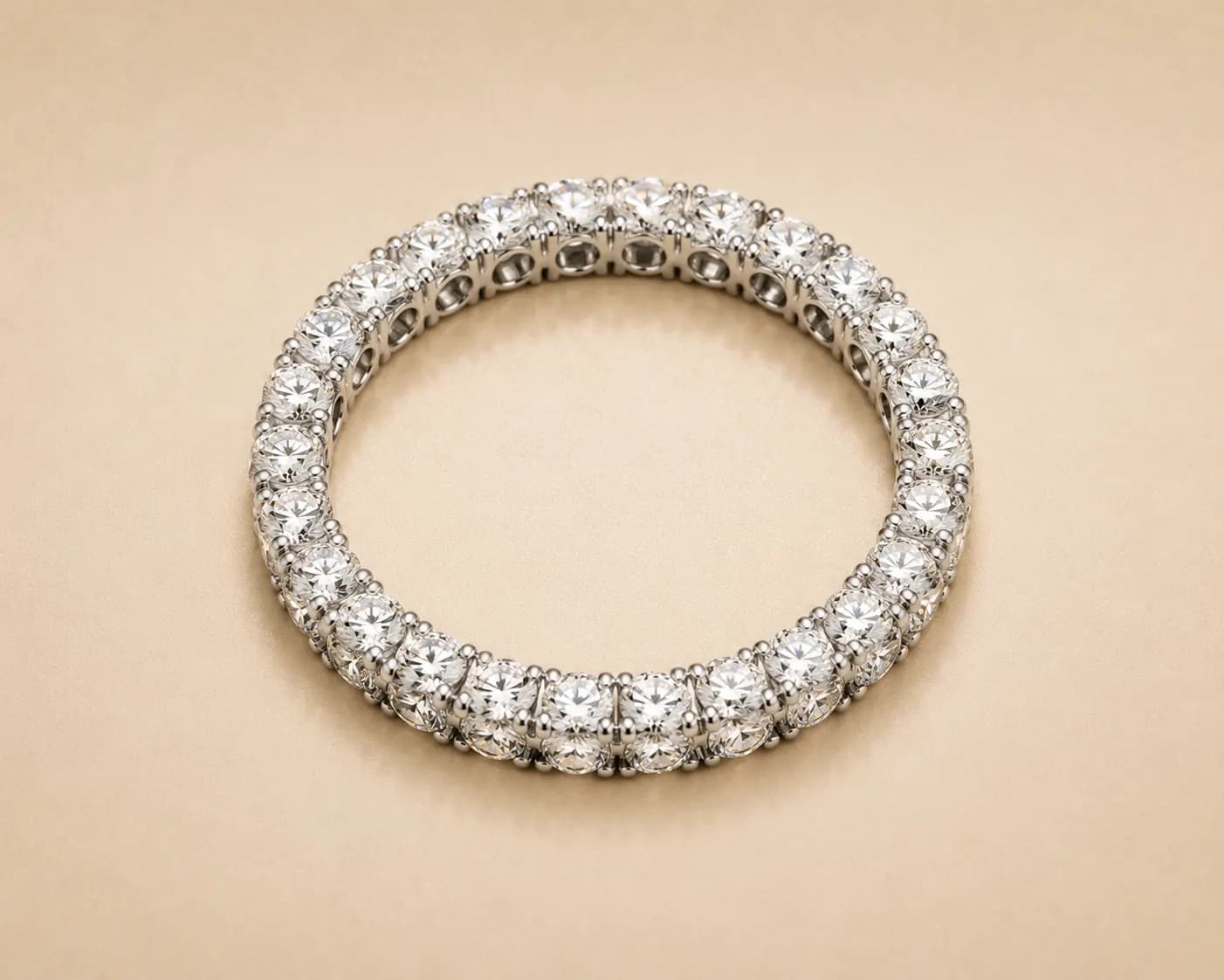 Diamond eternity band detail