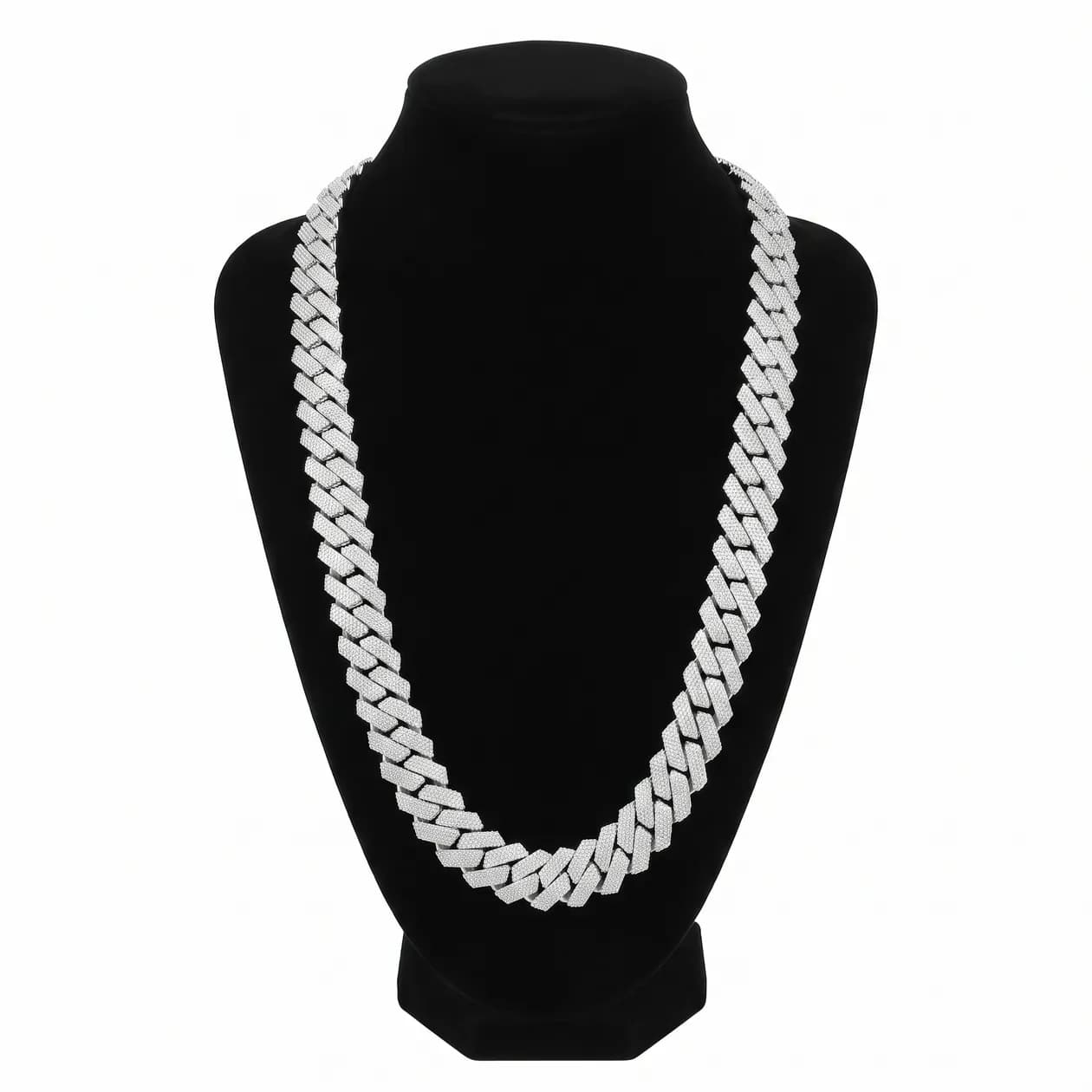 Pavé Cuban White Gold