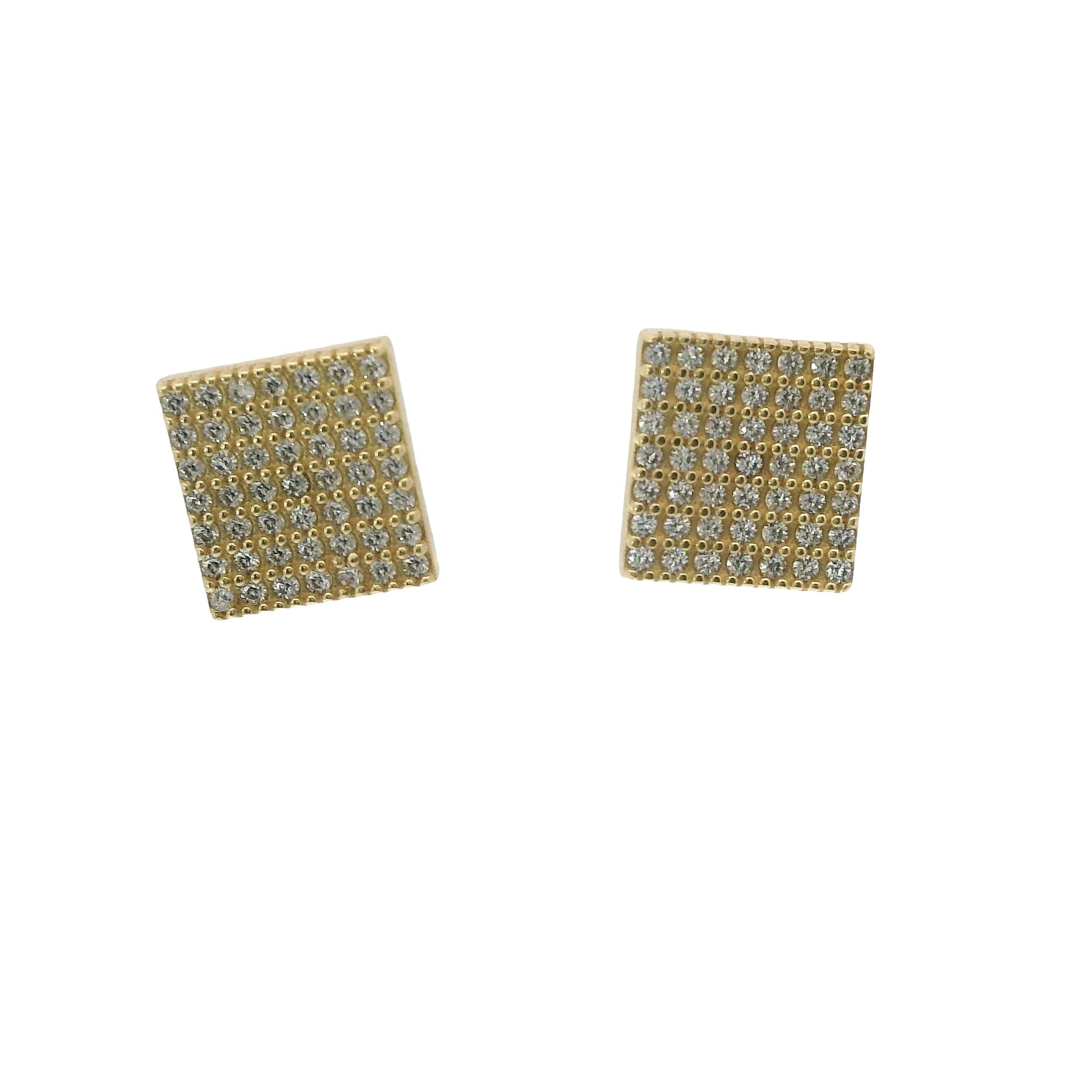 14K Yellow Gold Stud with Cubic Zirconia
