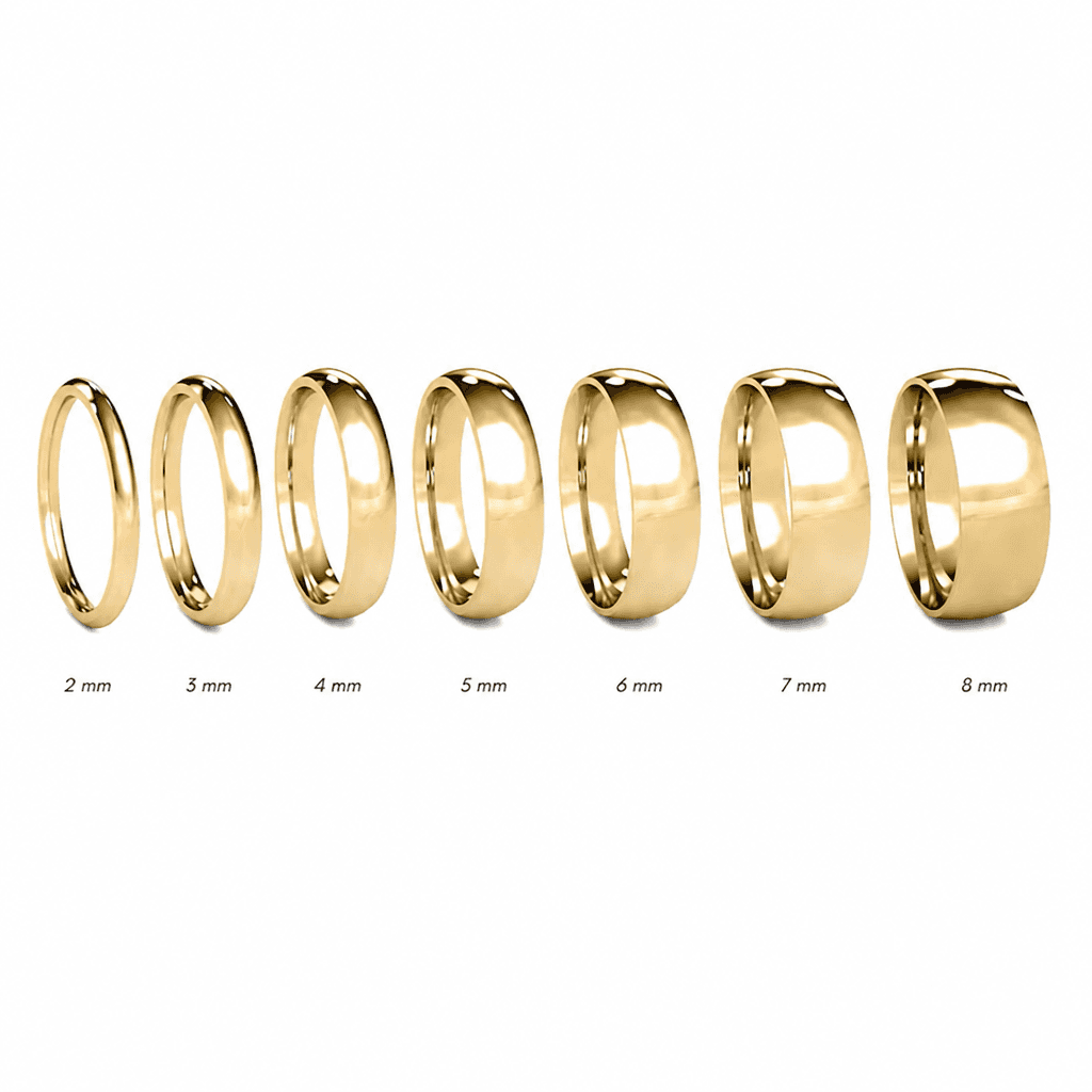 Solid 14K Yellow Gold Band, 2mm Wide, Made To Order., view 3