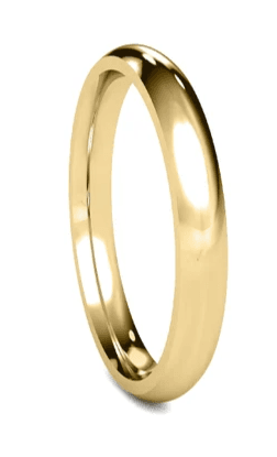 Solid 14K Yellow Gold Band, 3mm Wide, Made To Order., view 3