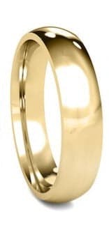 Solid 14K Yellow Gold Band, 5mm Wide, Made To Order., view 3
