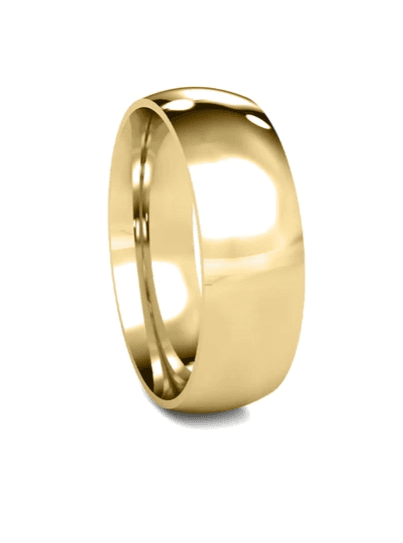 Solid 14K Yellow Gold Band, 7mm Wide, Made To Order., view 3