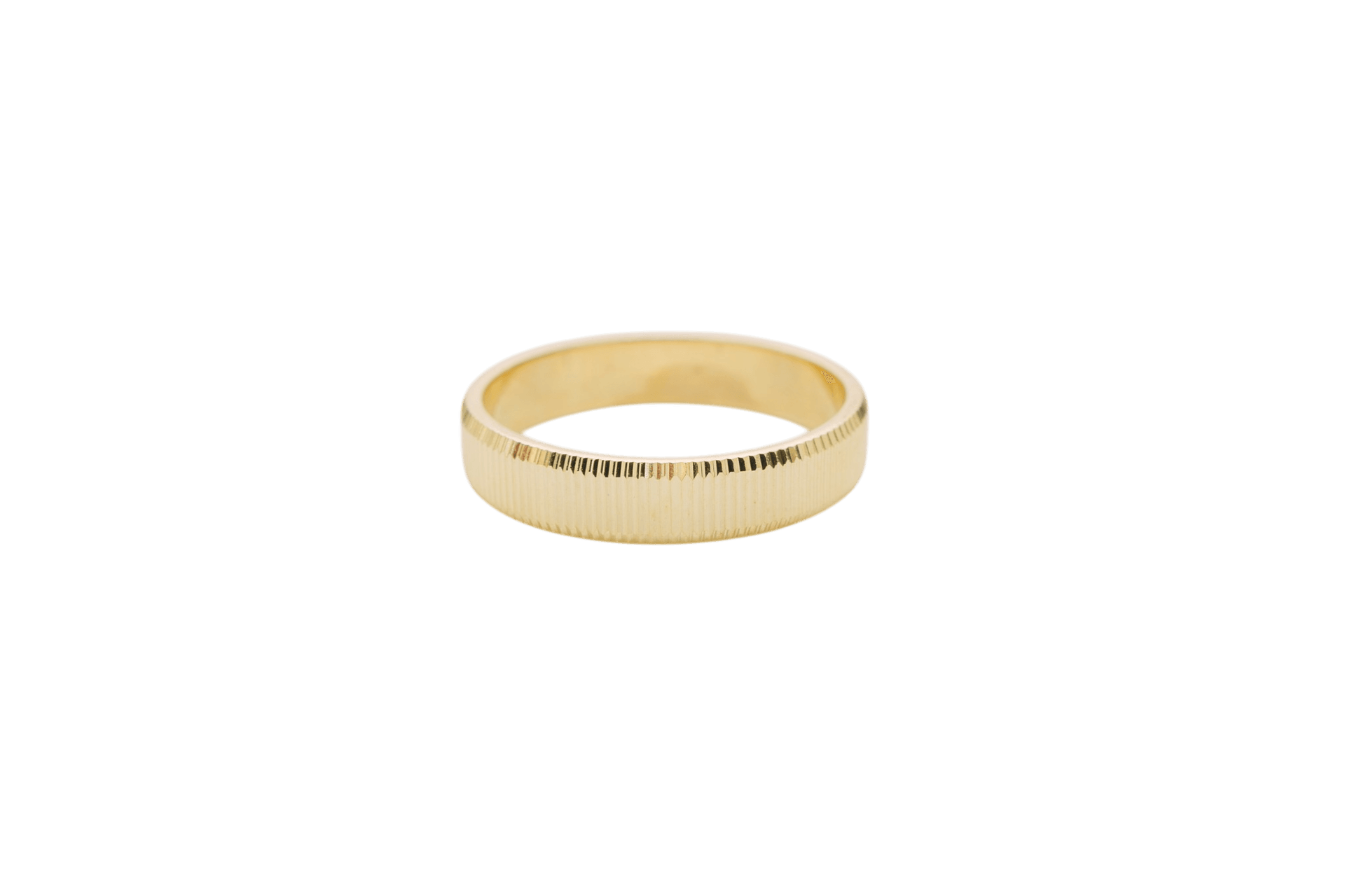Solid 14K Yellow Gold Band, 5mm Wide, Made To Order.