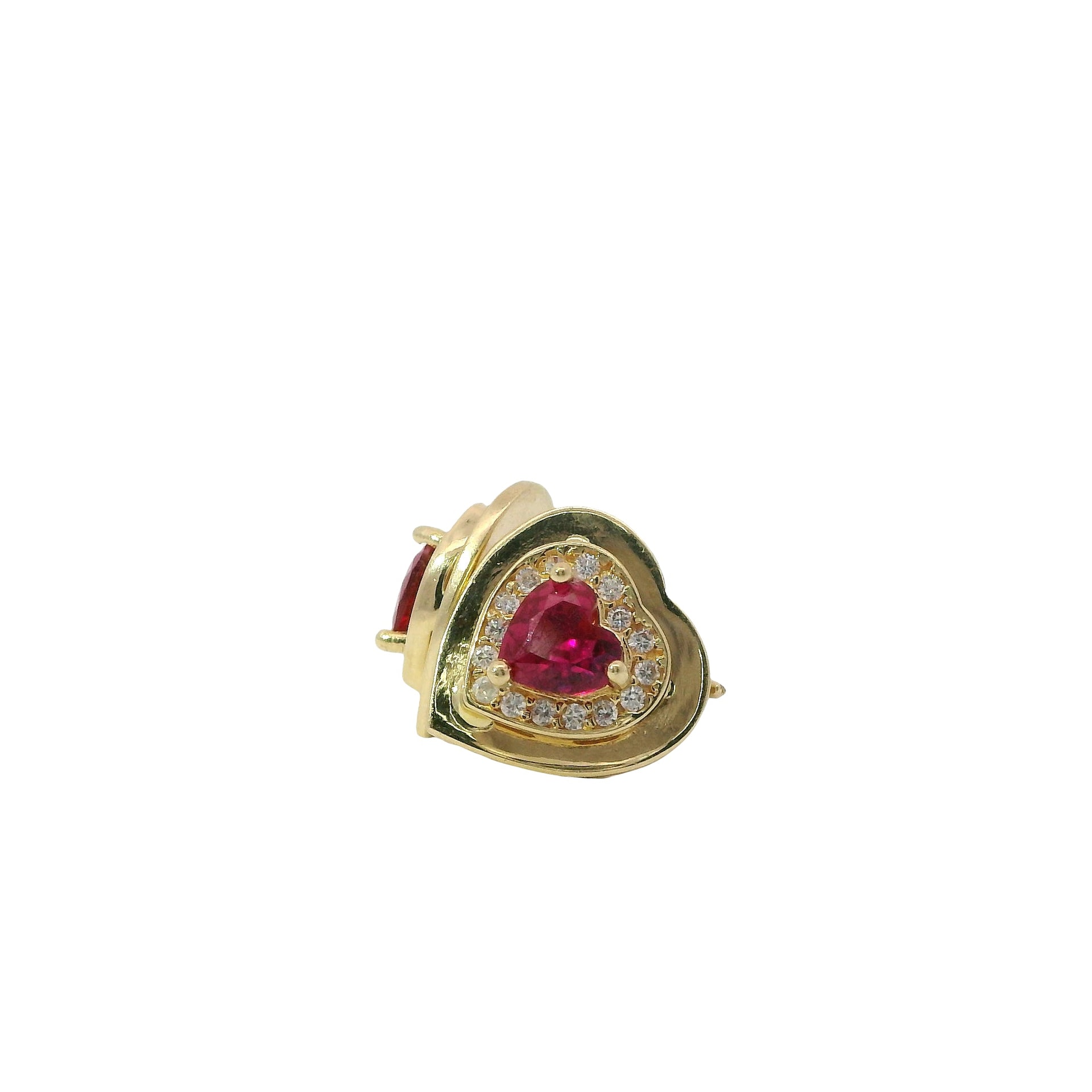 Solid 14K Yellow Gold Stud Earrings, Set with Cubic Zirconia (CZ), Made To Order.