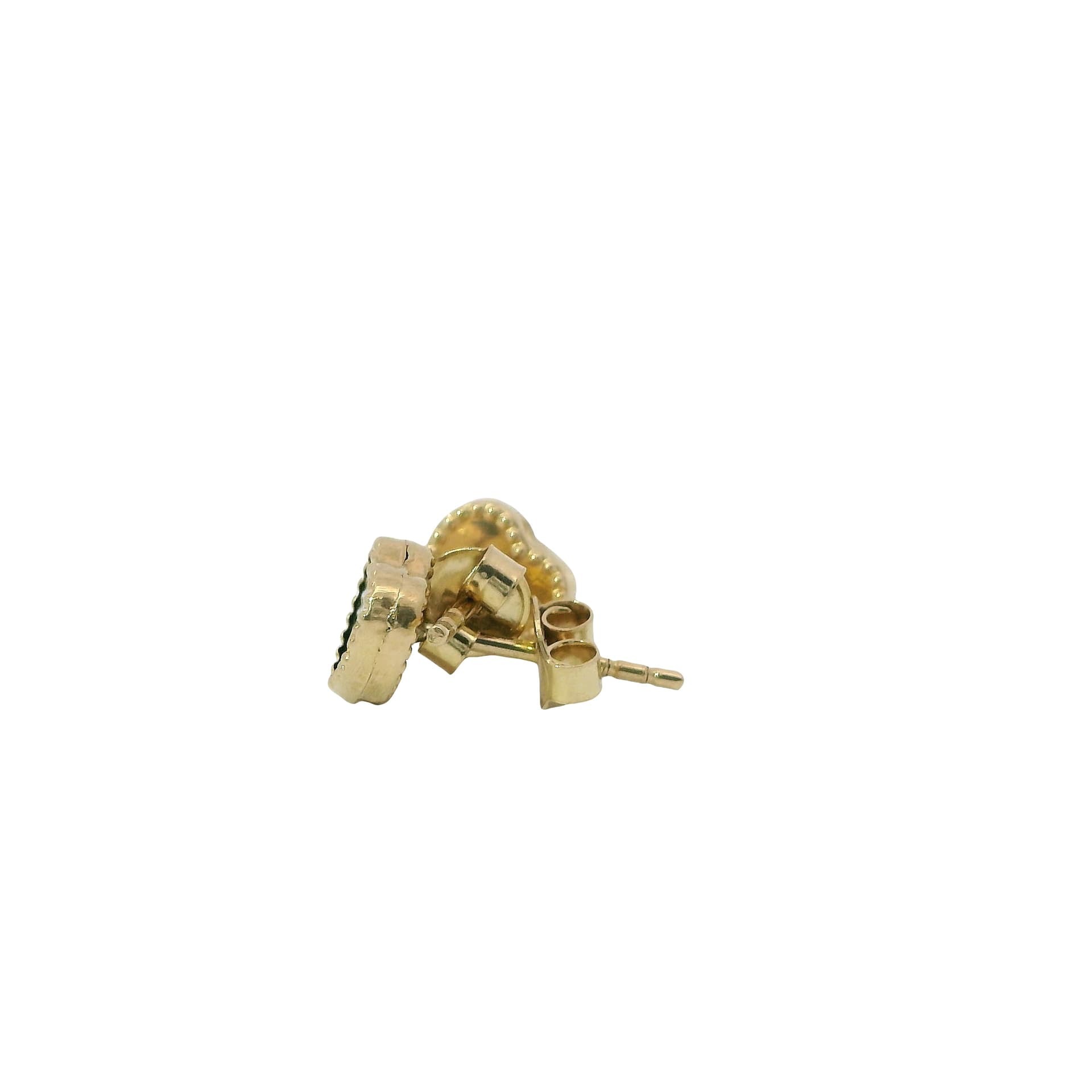 Solid 14K Yellow Gold Stud Earrings, Made To Order., view 3