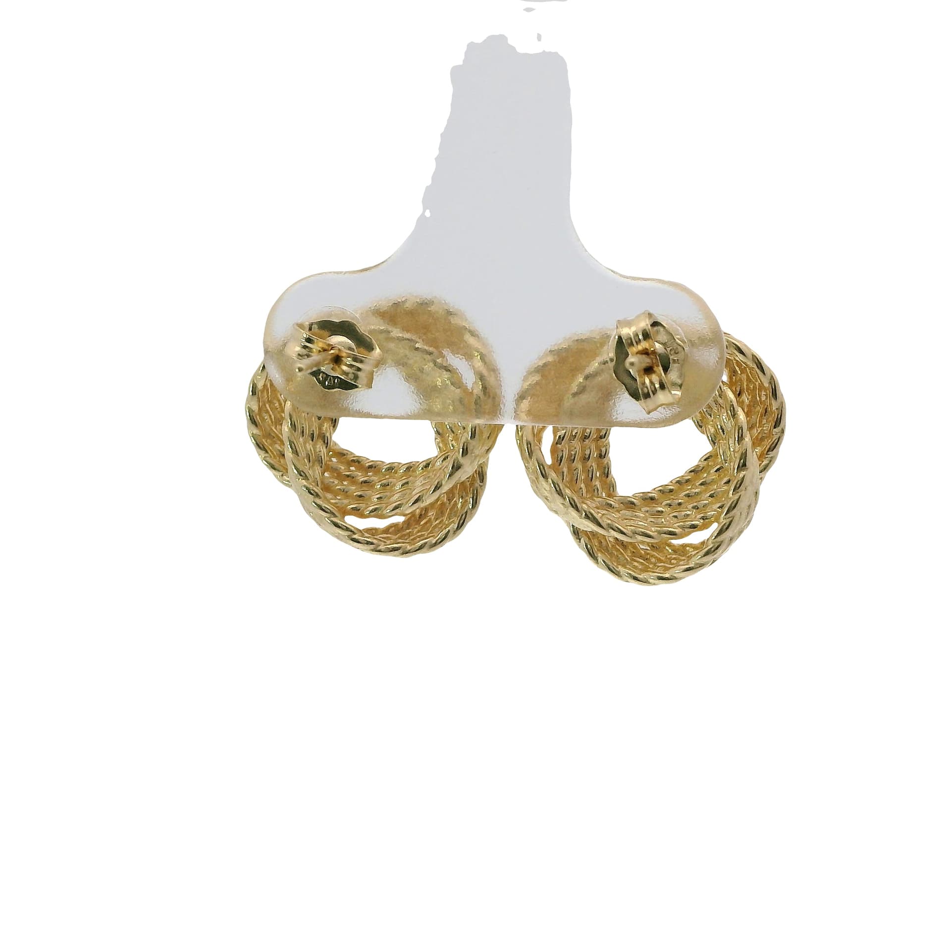 Solid 14K Yellow Gold Stud Earrings, Made To Order., view 4