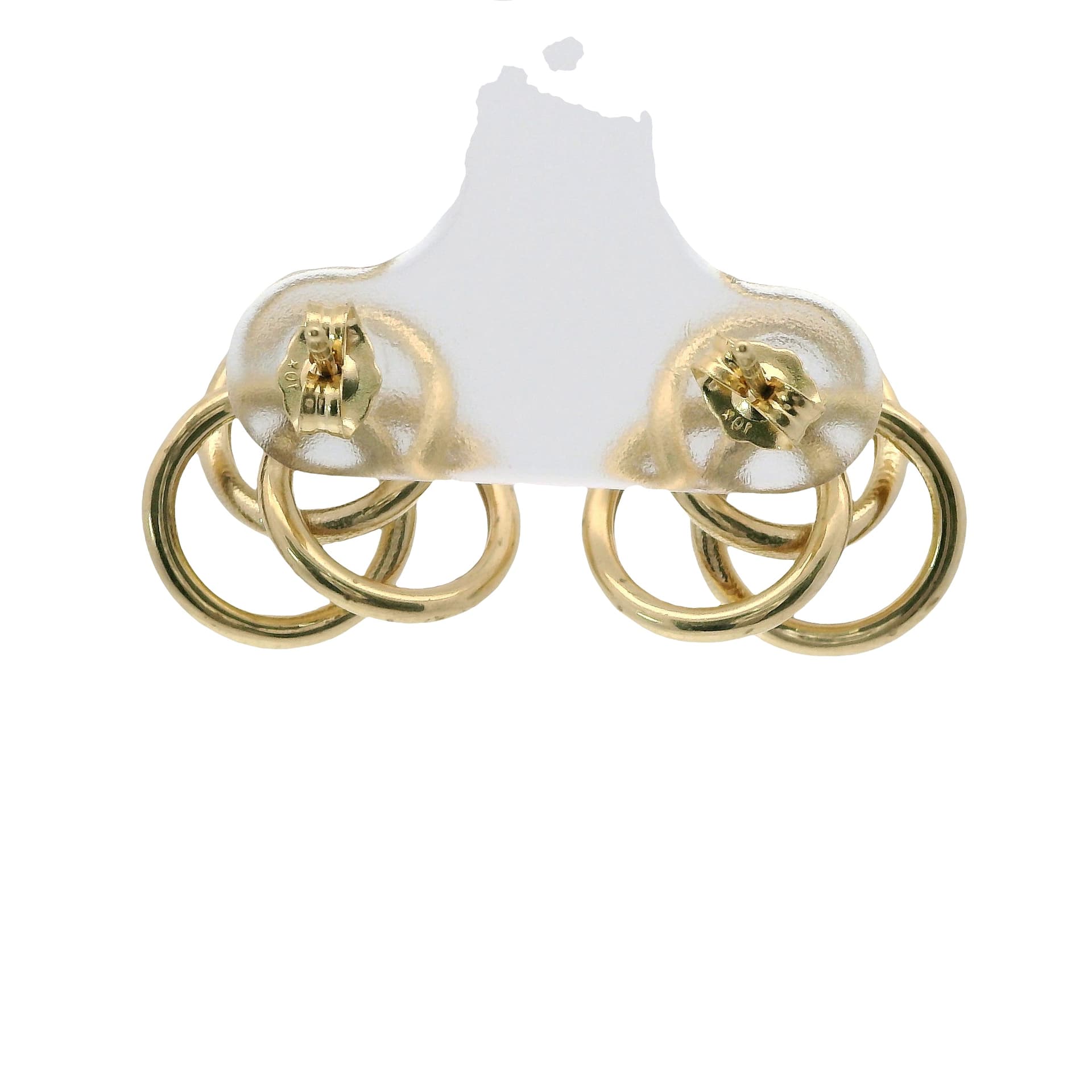 Solid 14K Yellow Gold Stud Earrings, Made To Order., view 4