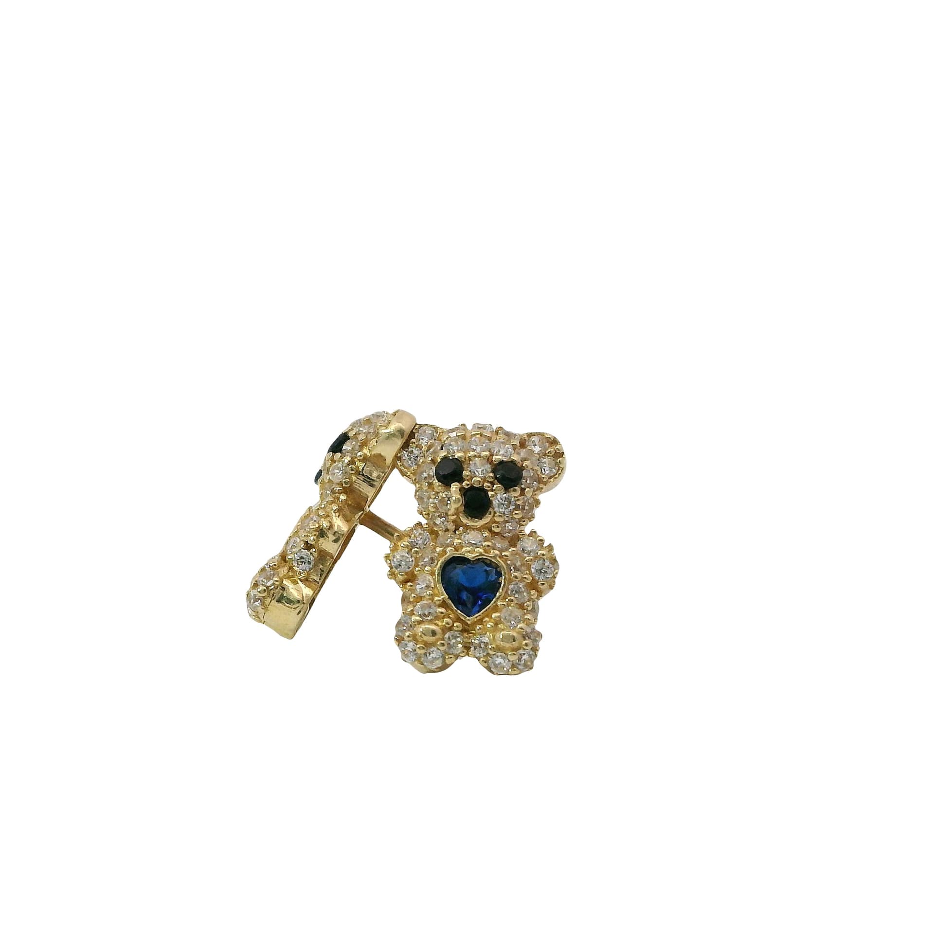 Solid 14K Yellow Gold Stud Earrings, Set with Cubic Zirconia (CZ), Made To Order.