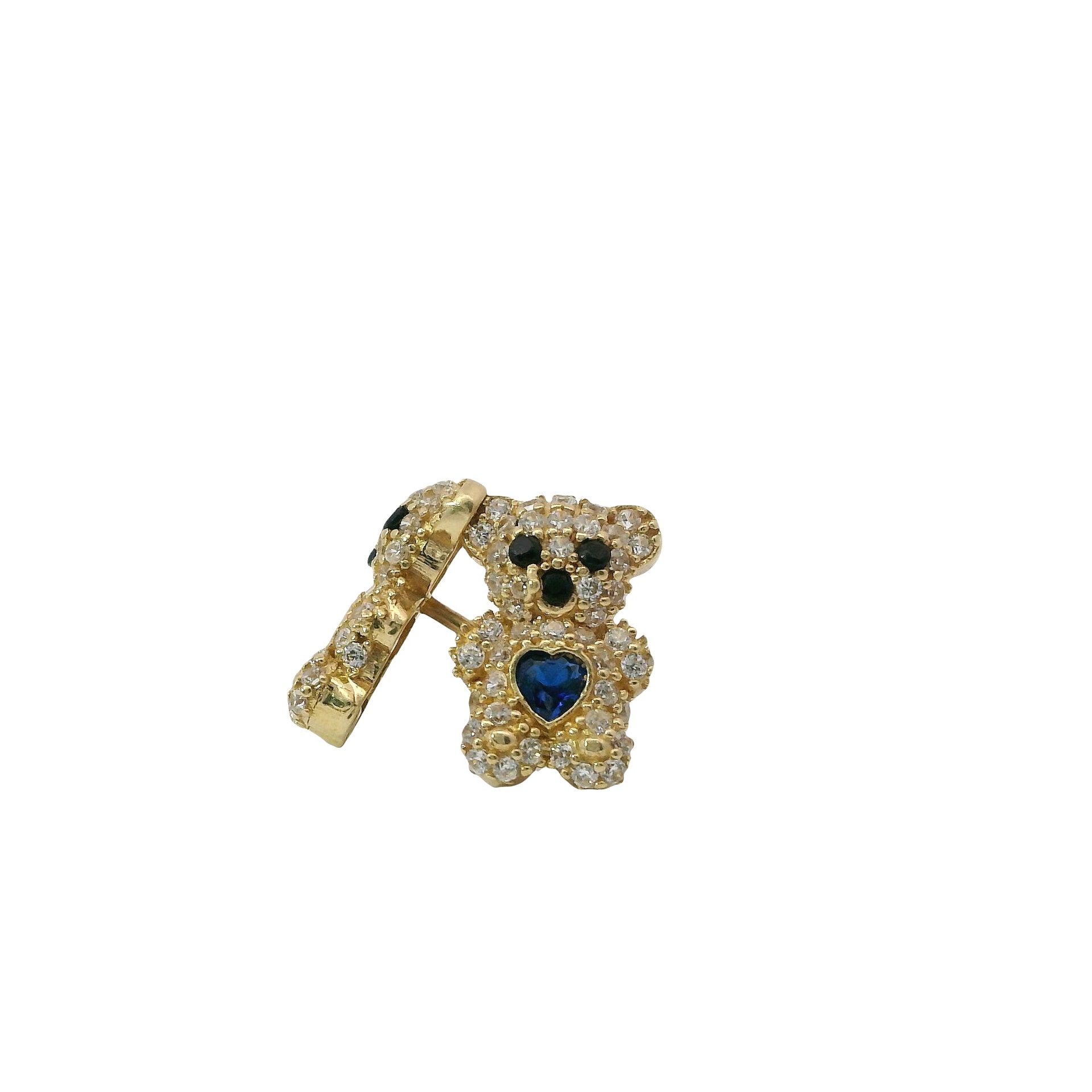 Solid 14K Yellow Gold Stud Earrings, Set with Cubic Zirconia (CZ), Made To Order.
