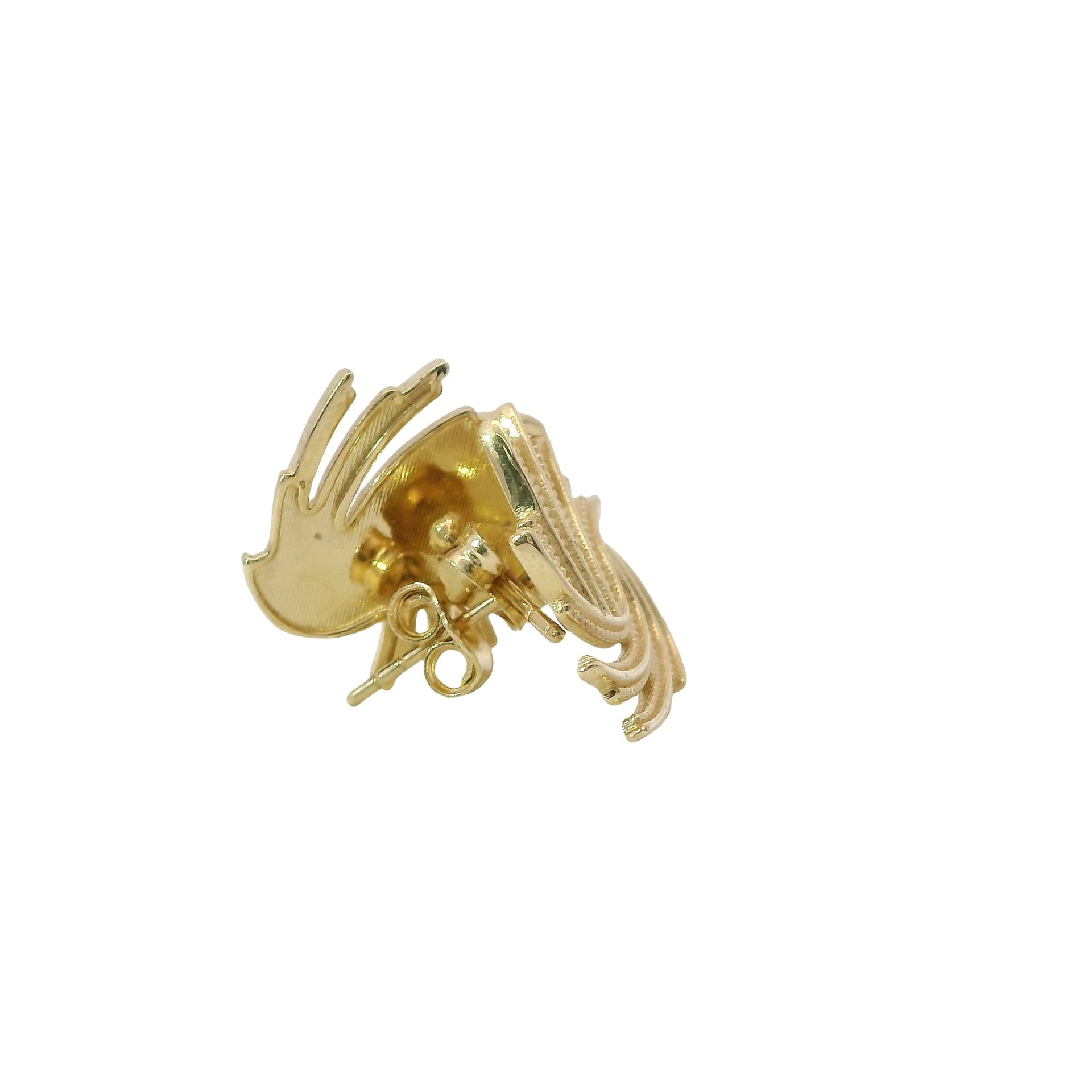 Solid 14K Yellow Gold Stud Earrings, Made To Order., view 4