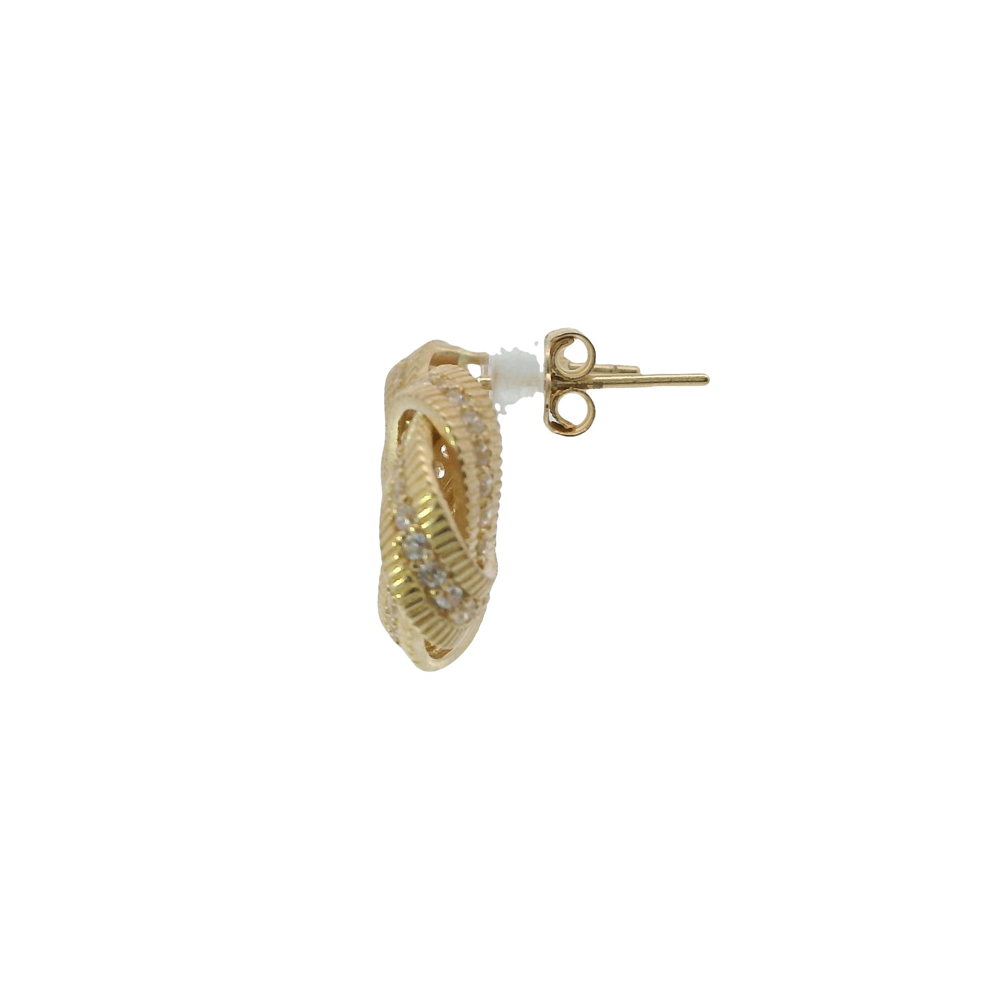 Solid 14K Yellow Gold Stud Earrings, Made To Order., view 3