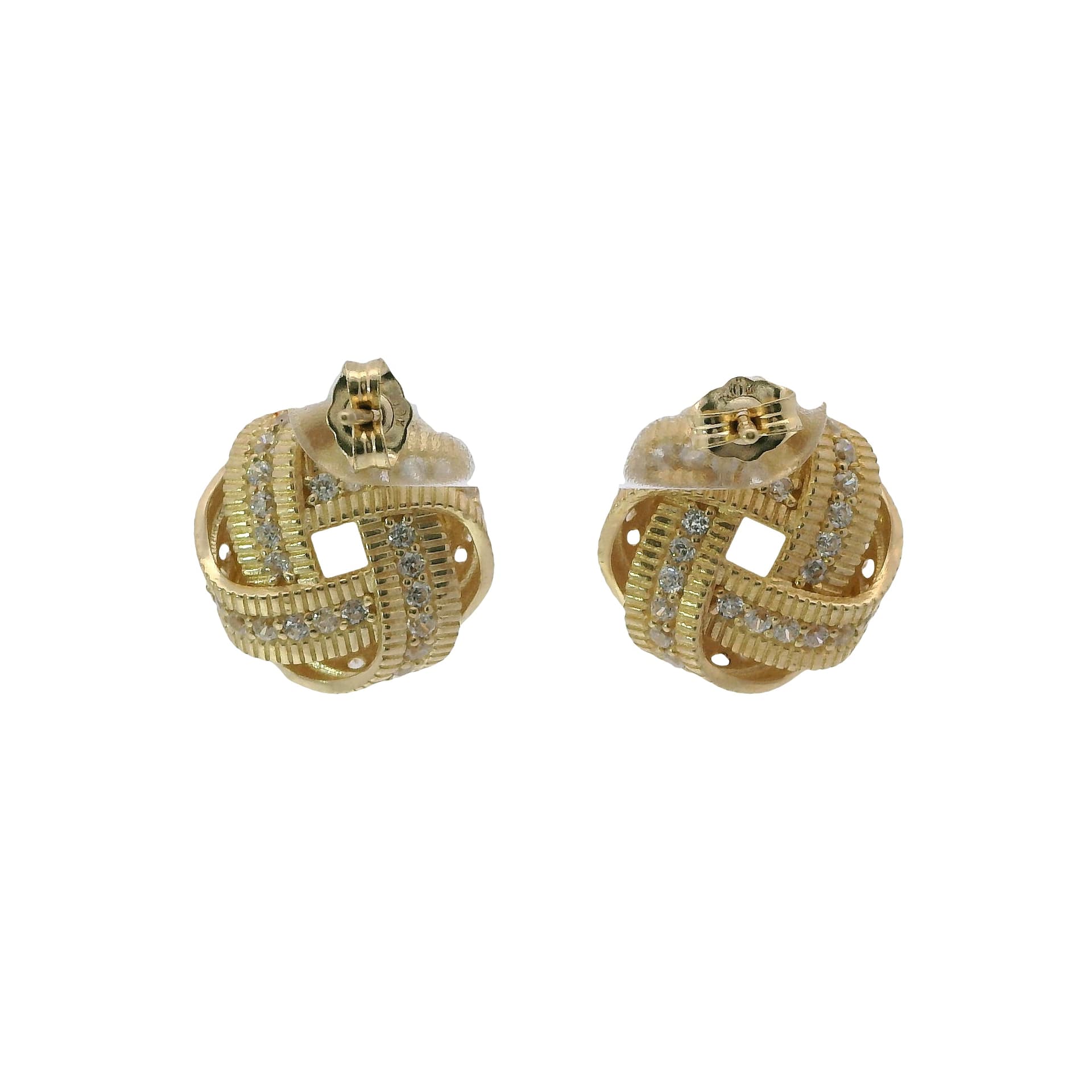 Solid 14K Yellow Gold Stud Earrings, Made To Order., view 4