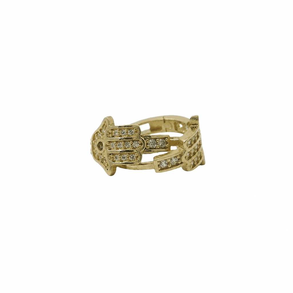 Solid 14K Yellow Gold Huggie Earrings, Set with Cubic Zirconia (CZ), Made To Order., view 4