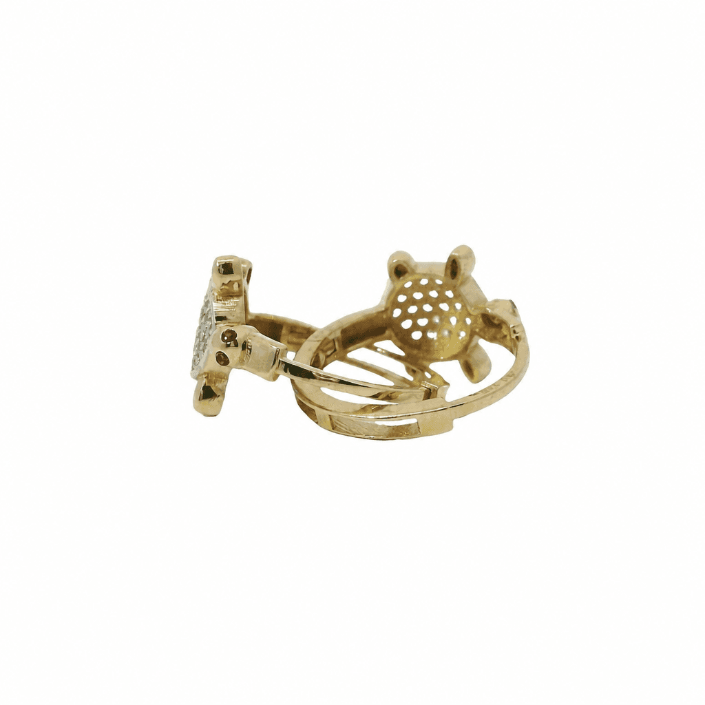 Solid 14K Yellow Gold Huggie Earrings, Set with Cubic Zirconia (CZ), Made To Order., view 4